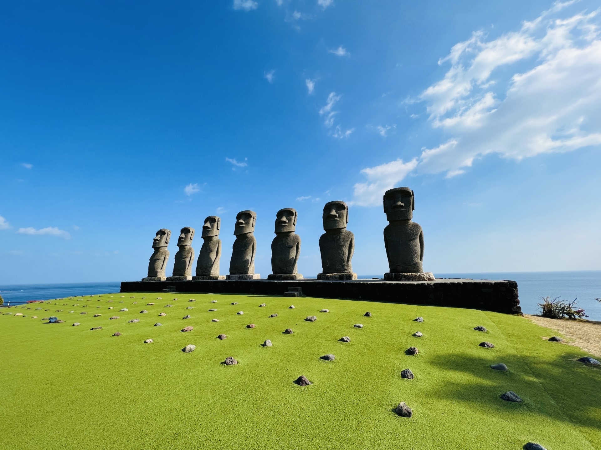 Moai Statues at Sun Messe Nichinan