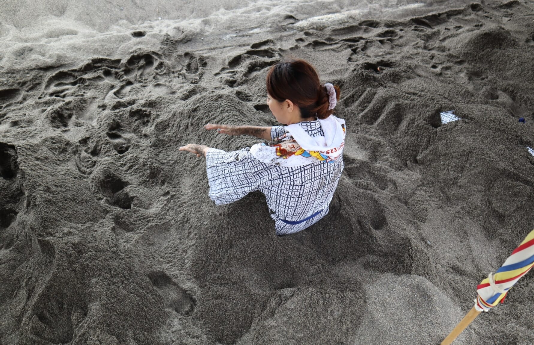 Sand steam bath at Ibusuki Onsen