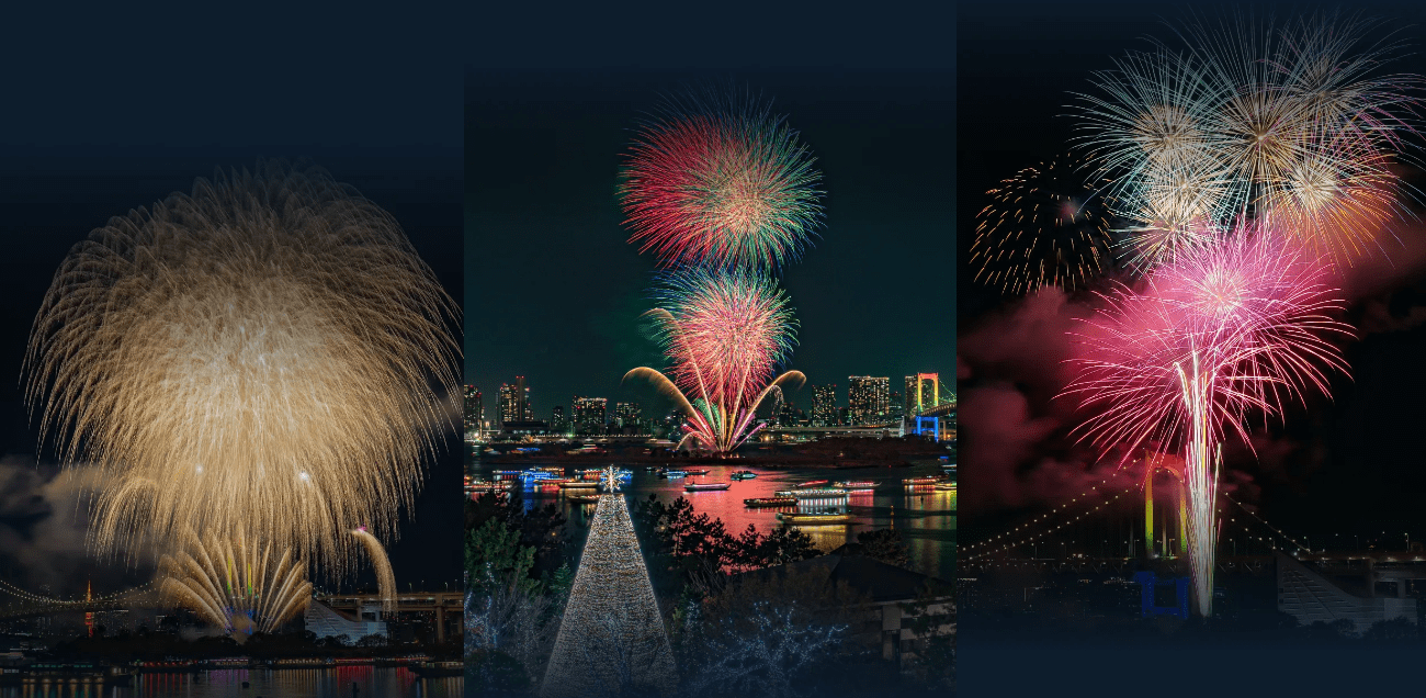 Odaiba Rainbow Fireworks-min