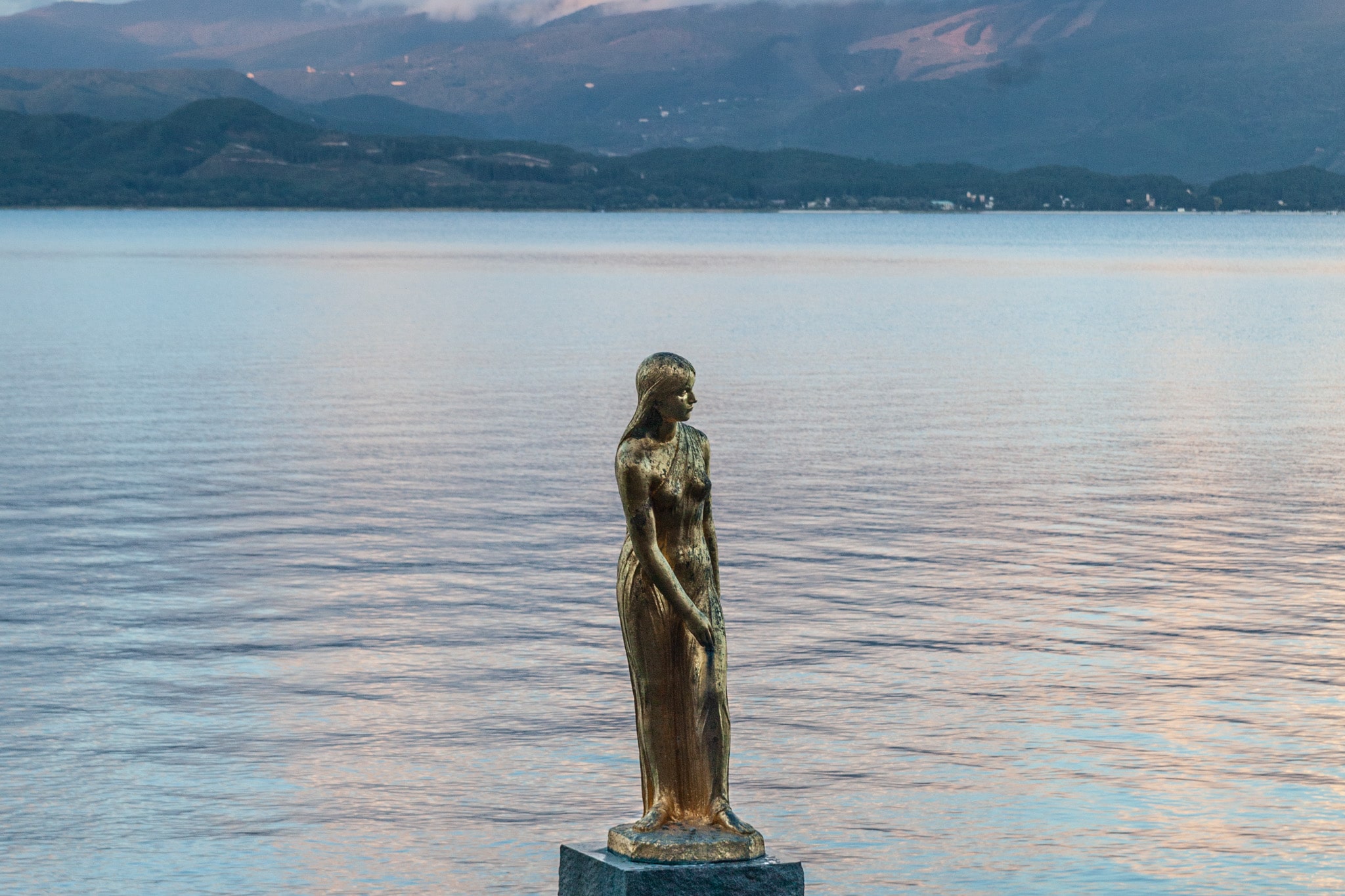 Statue of Tatsuko at Tazawa Lake