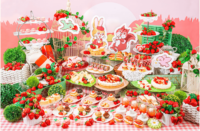 Strawberry Sweets Buffet with Kuppy Ramune-min (1)