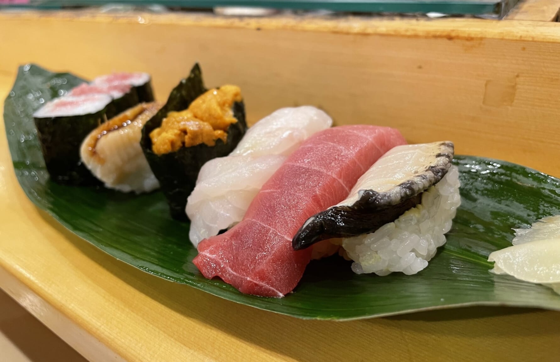 Sushi at a Toyosu Market restaurant