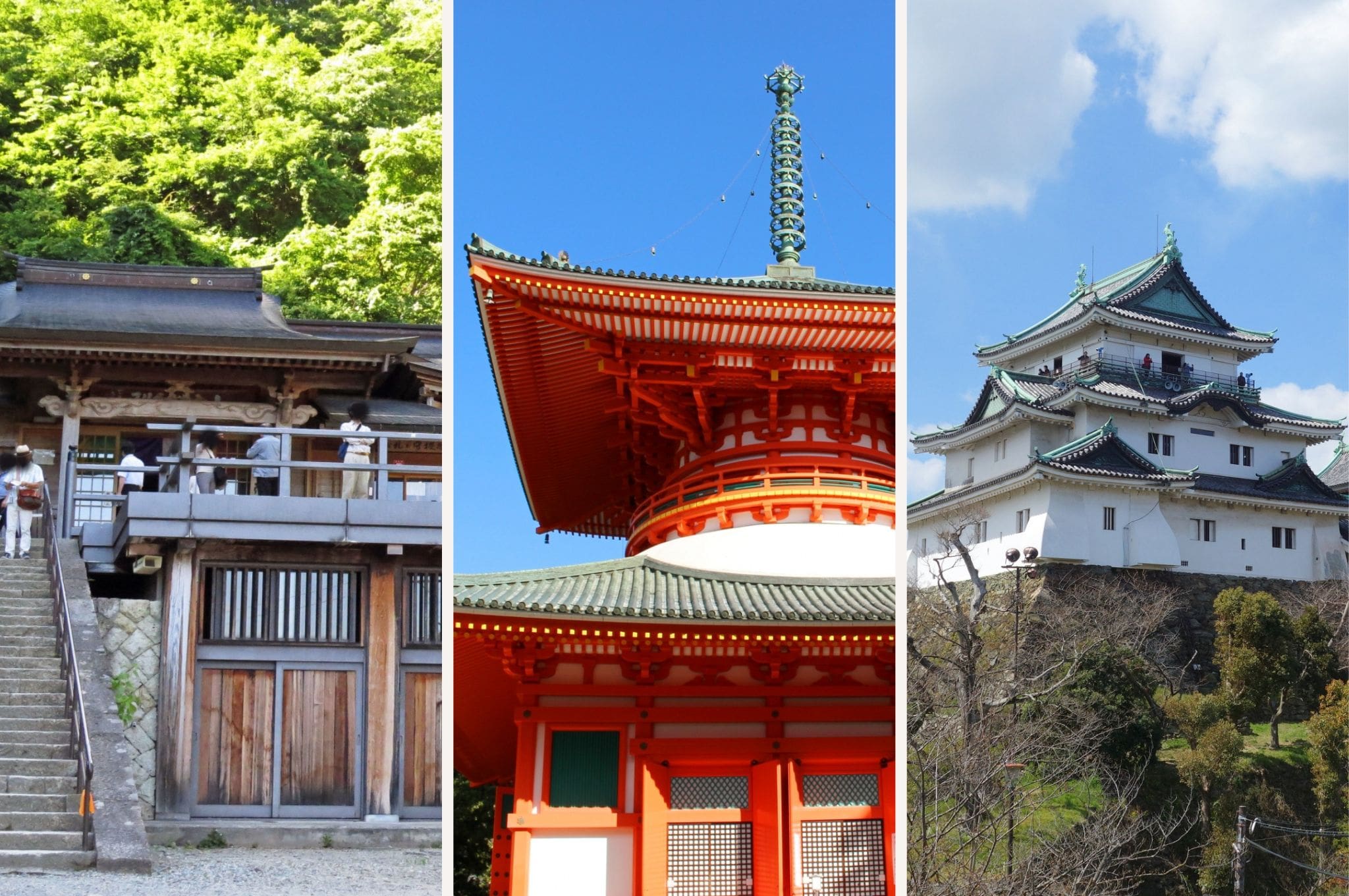 Okunoin Temple. Kongobuji Temple, and Wakayama Castle