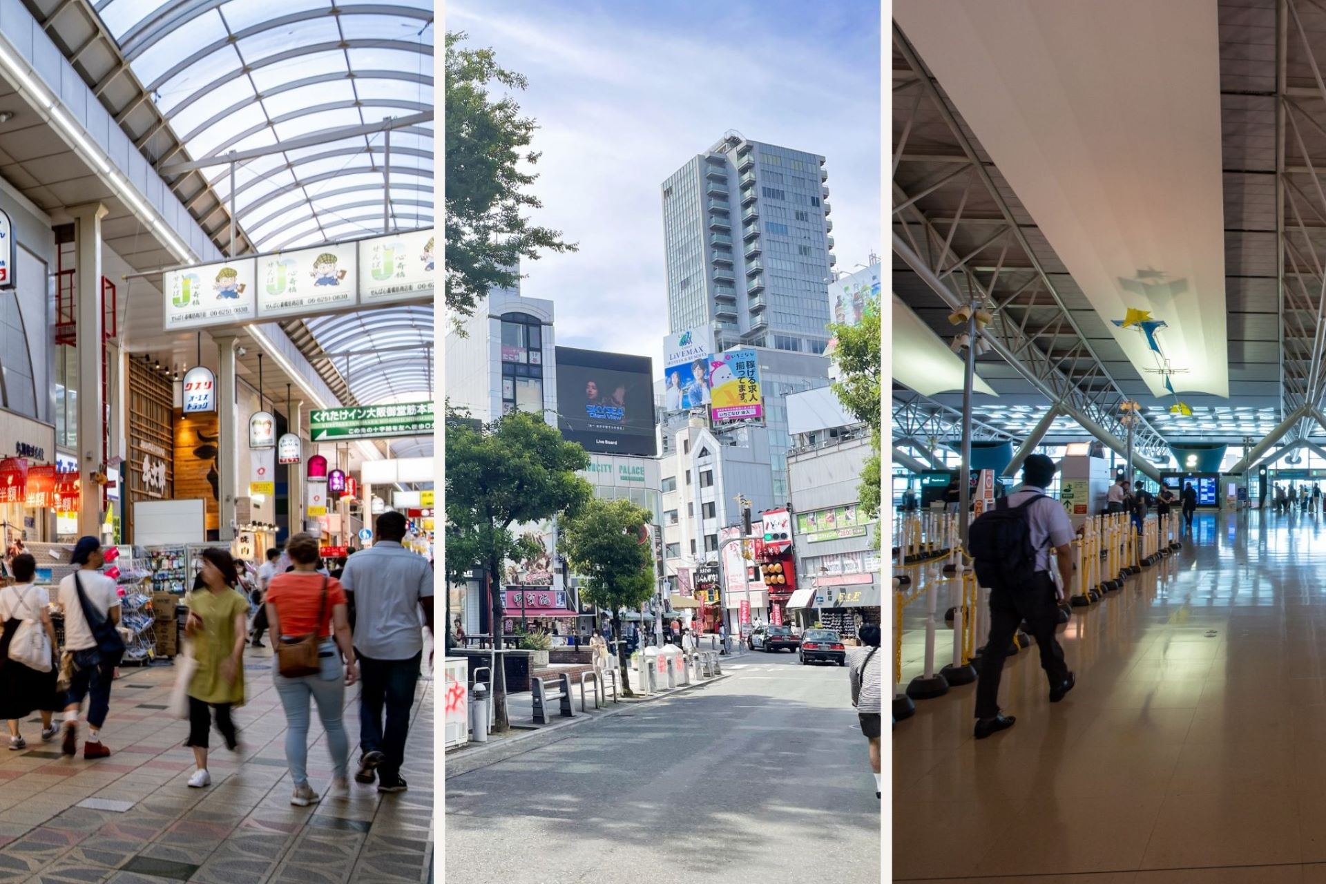 Shinsaibashi, Amerikamura, Kansai International Airport