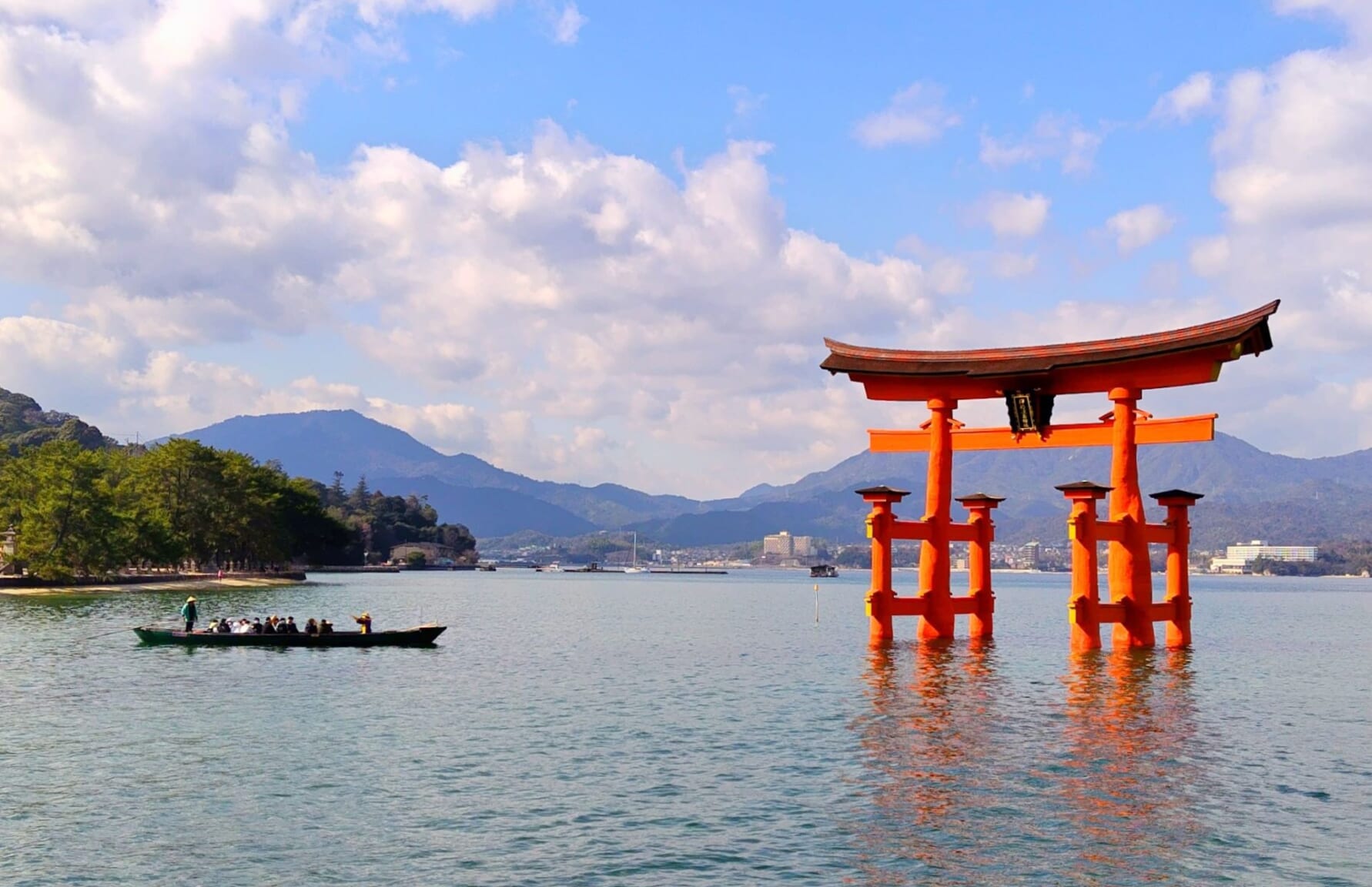 Floating torii of Itsukushima Shrine in Miyajima