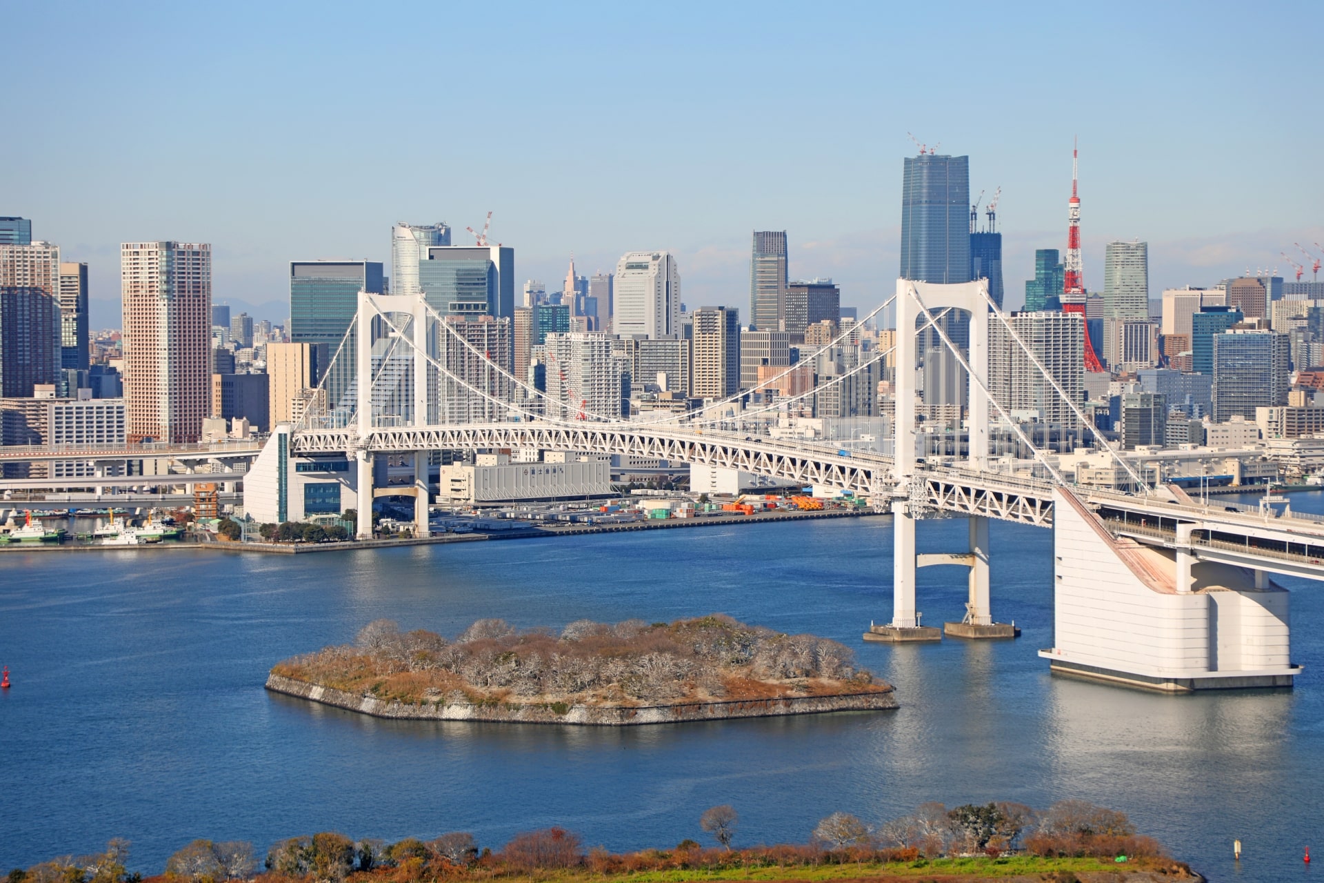 Aweial view of Rainbow Bridge