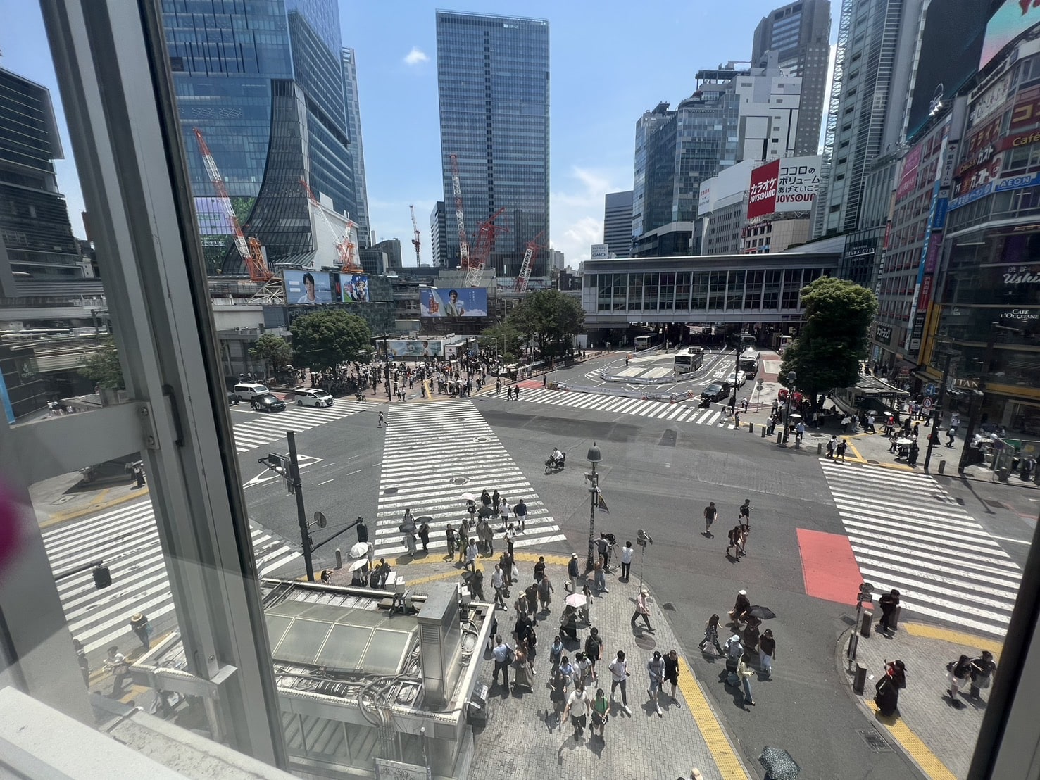 Shibuya Crossing view from Shibuya Tsutaya 3rd floor