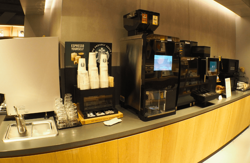 Starbucks machine at Shibuya Tsutaya