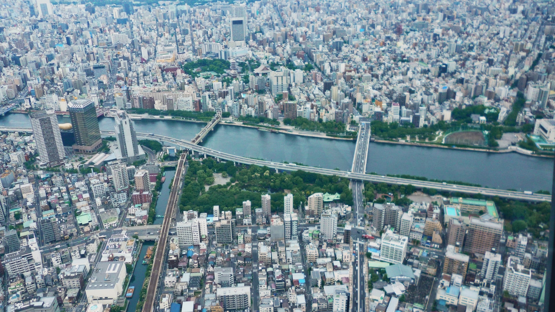 Aerial view of Sumida Park