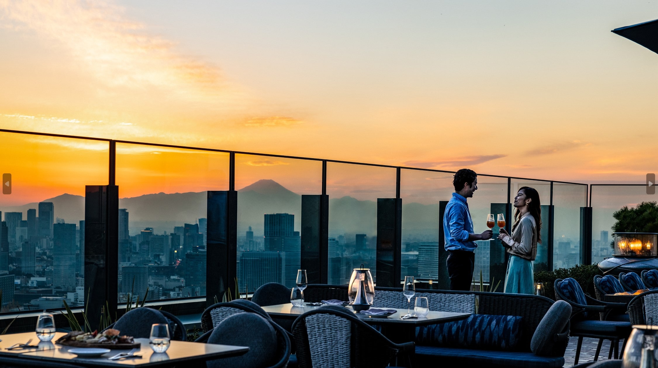 Mt Fuji view from the rooftop terrazza