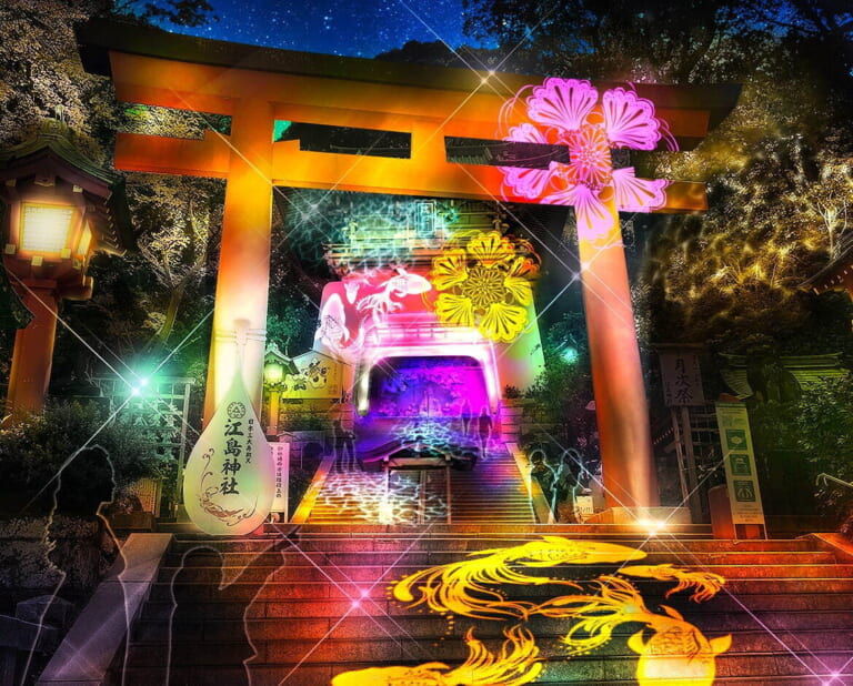 Enoshima Lanterns: Projection Mapping at Enoshima Island in Summer 2024