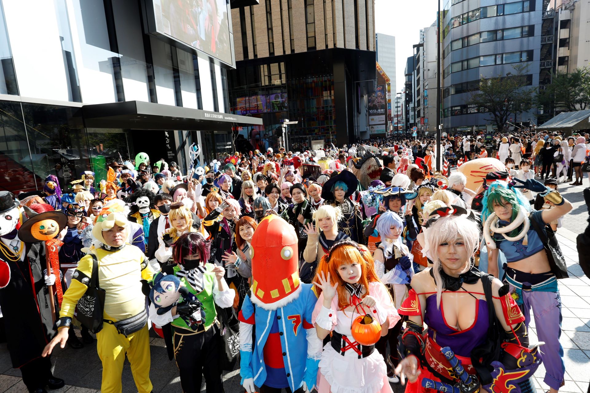 Cosplayers around the East side of Ikebukuro Station