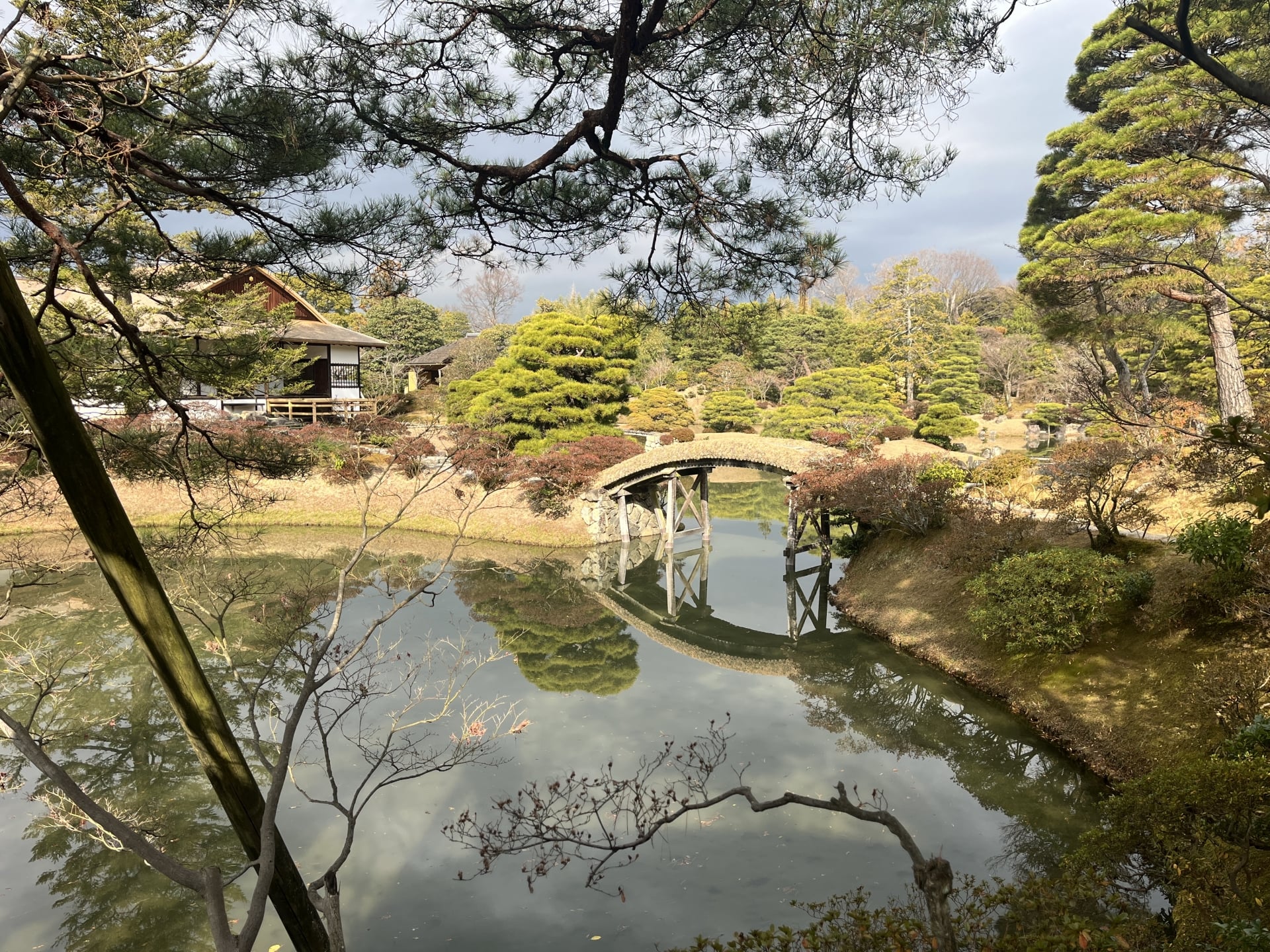 Katsura Imperial Villa bridge at the pond