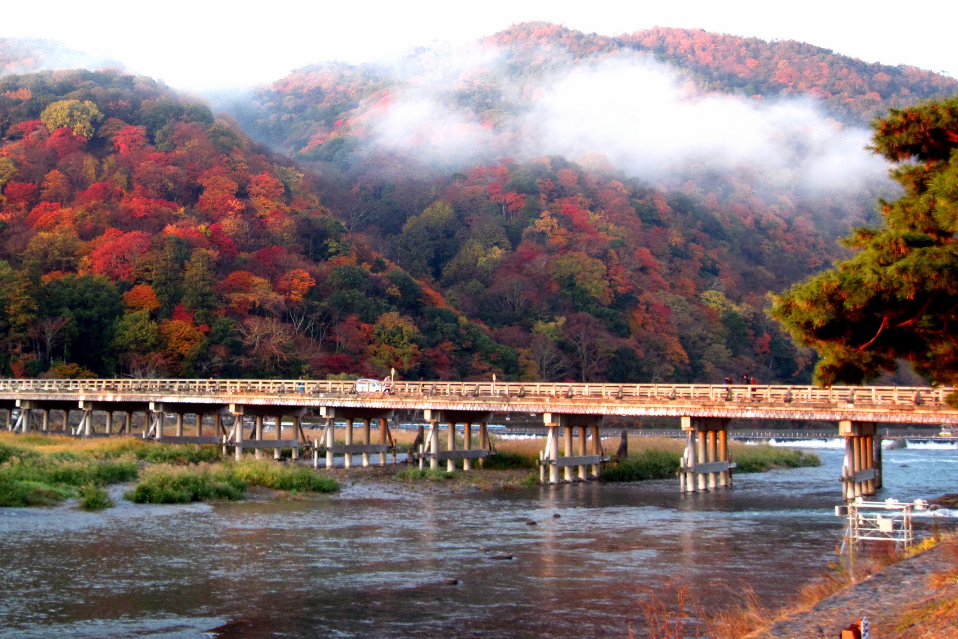 Togetsukyo Bridge in Autumn