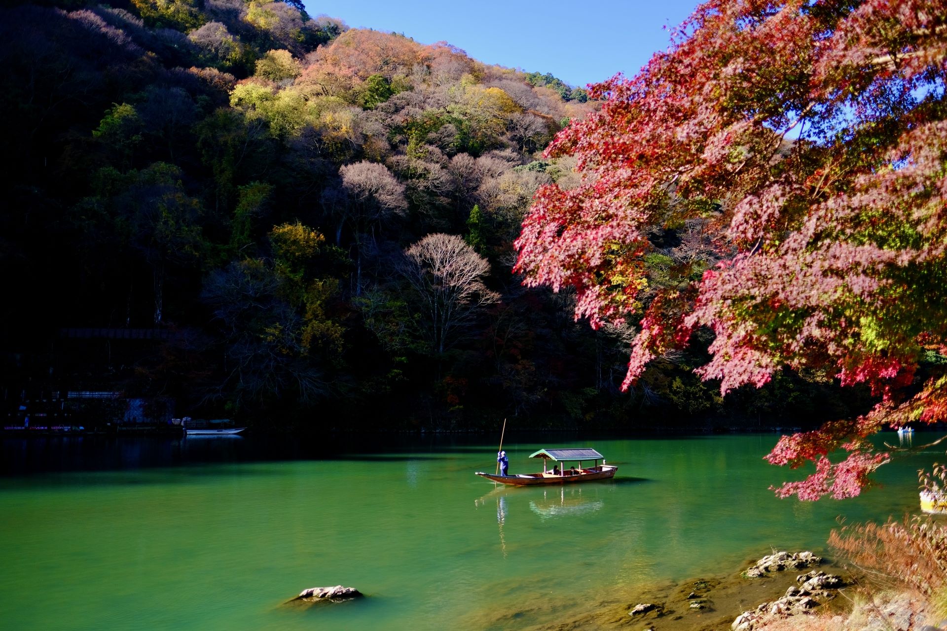 Boat ride in Togetsukyo Bridge