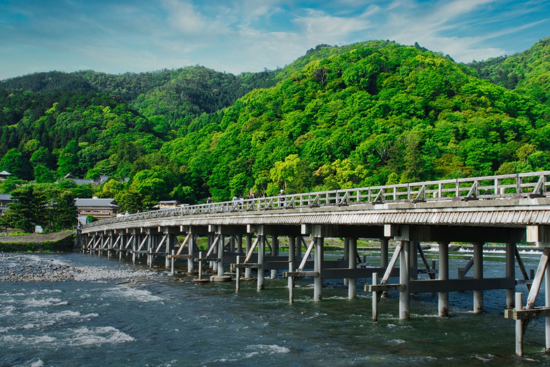 Togetsukyo Bridge in Summer