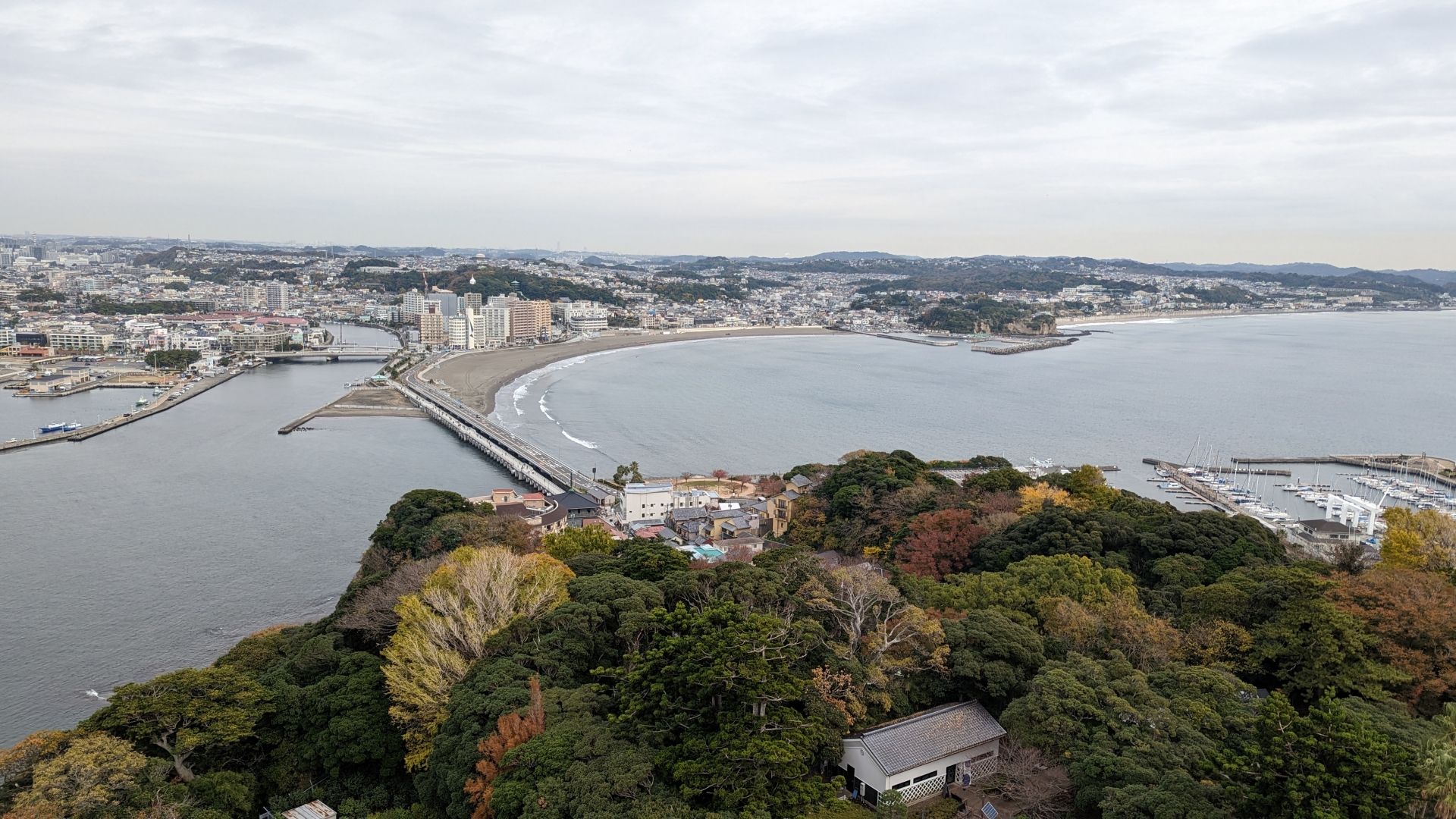 Enoshima during Autumn as seen from atop the Sea Candle