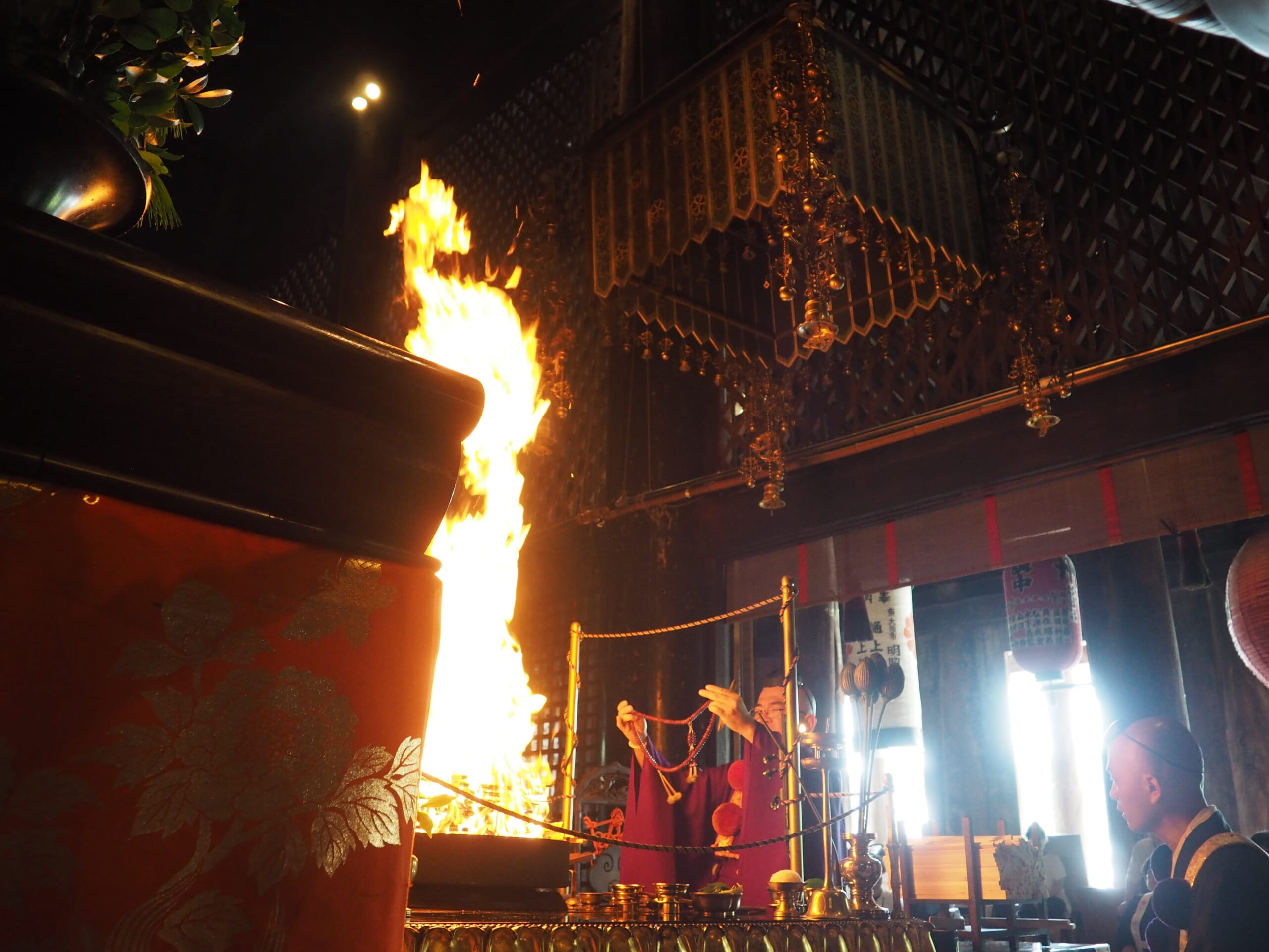 Goma Gyo performance at Kinpusenji Temple