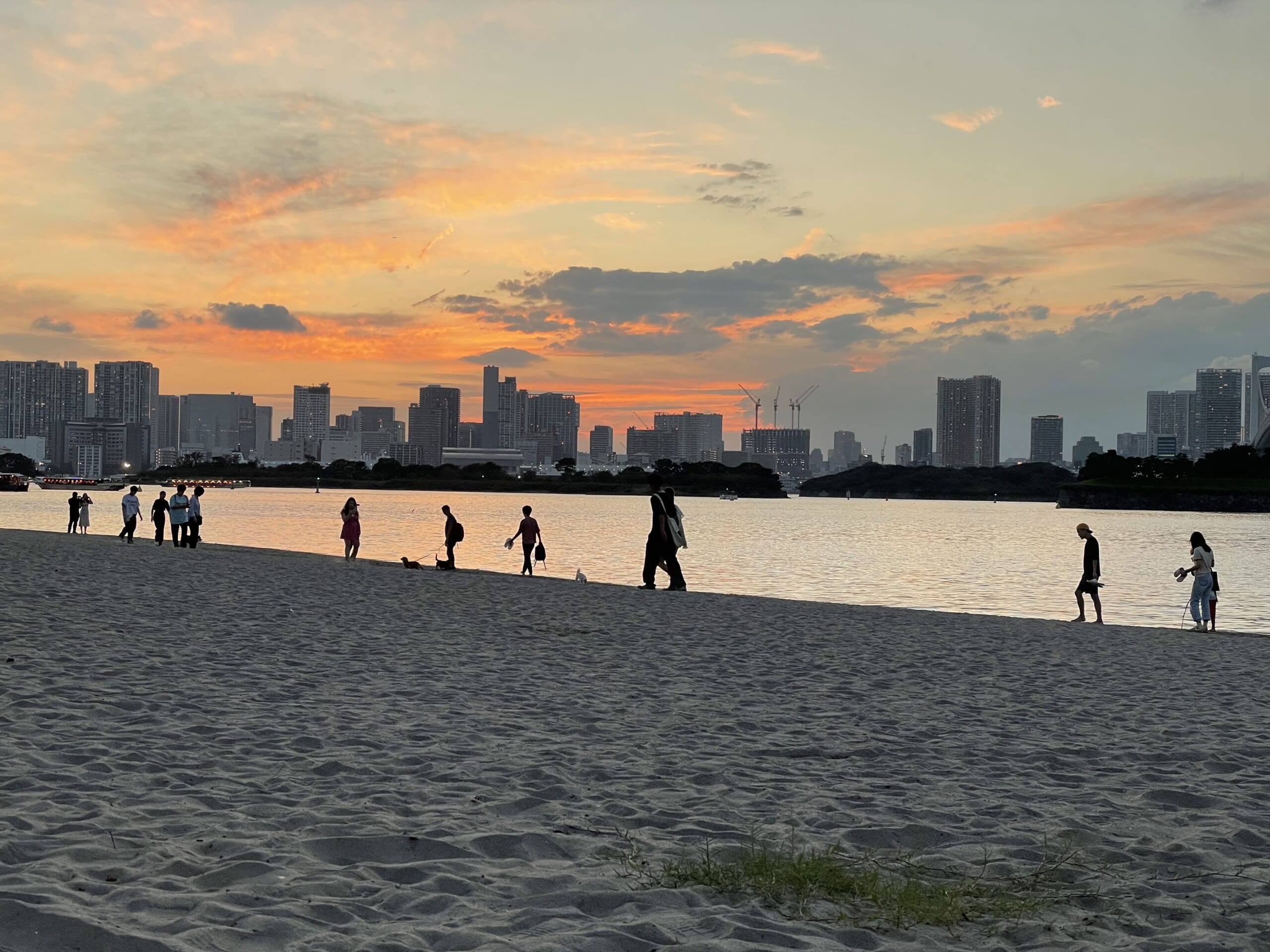 Sunset in Odaiba Seaside Park