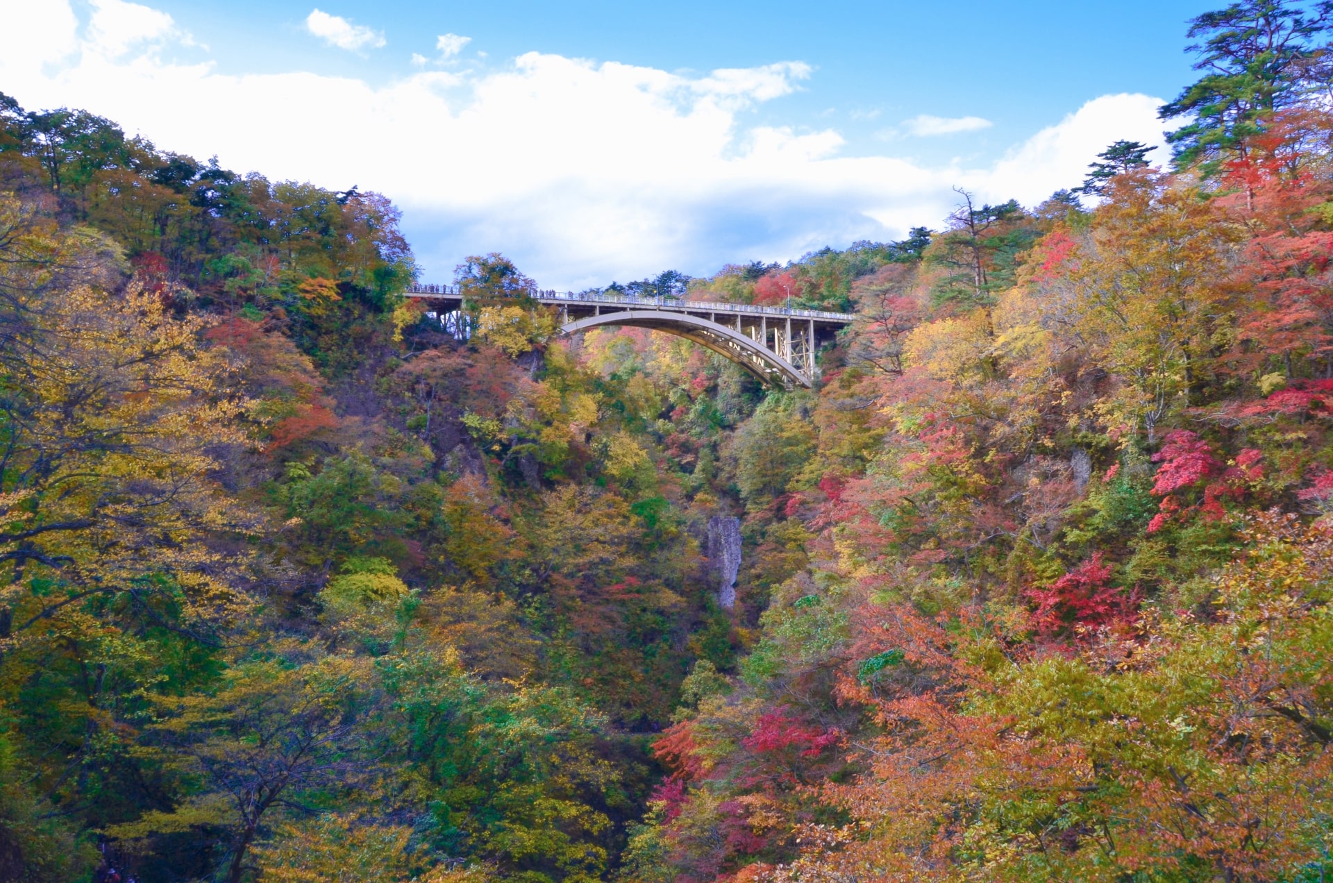 Autumn leaves in Naruko Gorge