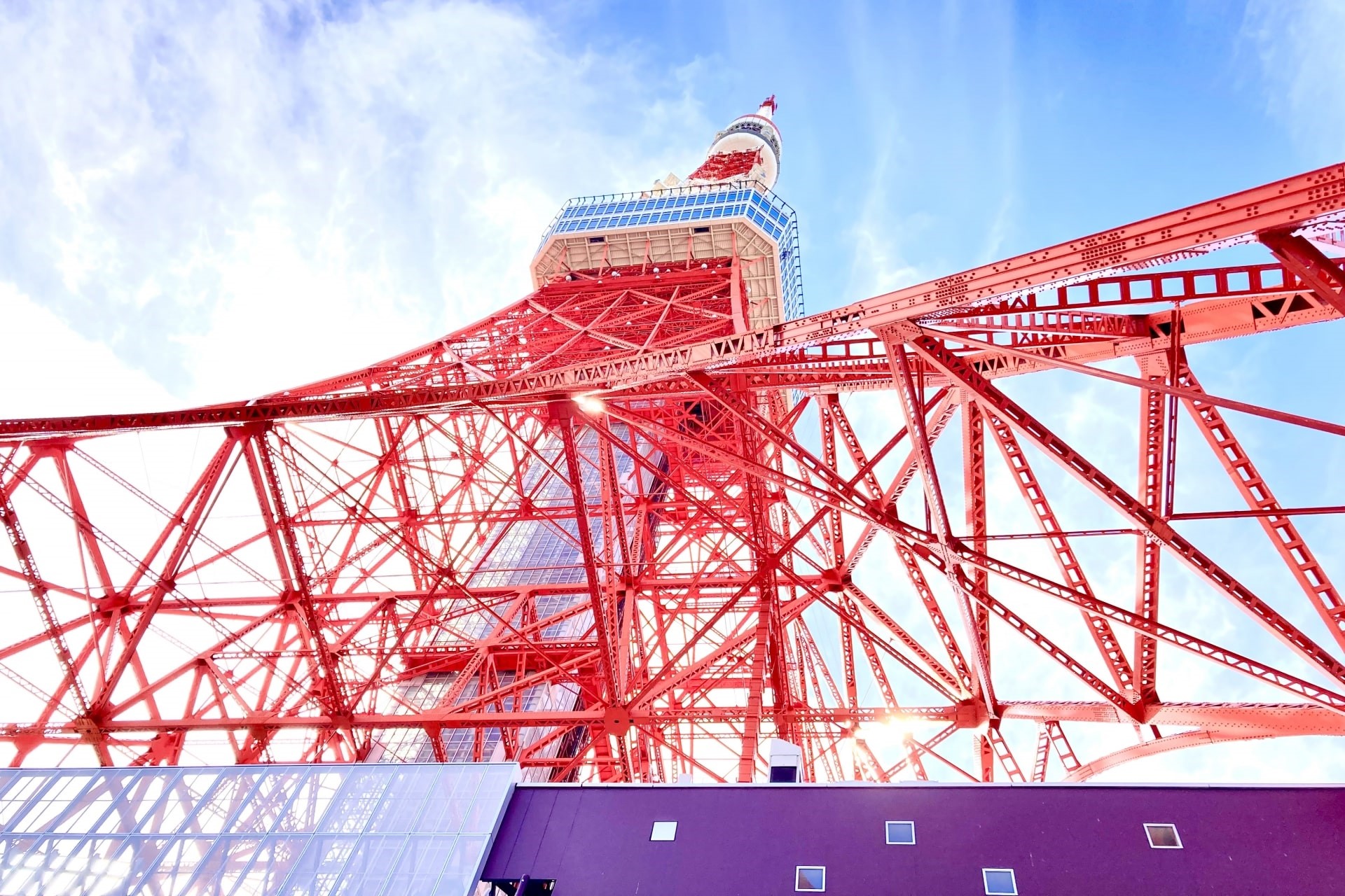 Tokyo Tower seen from below