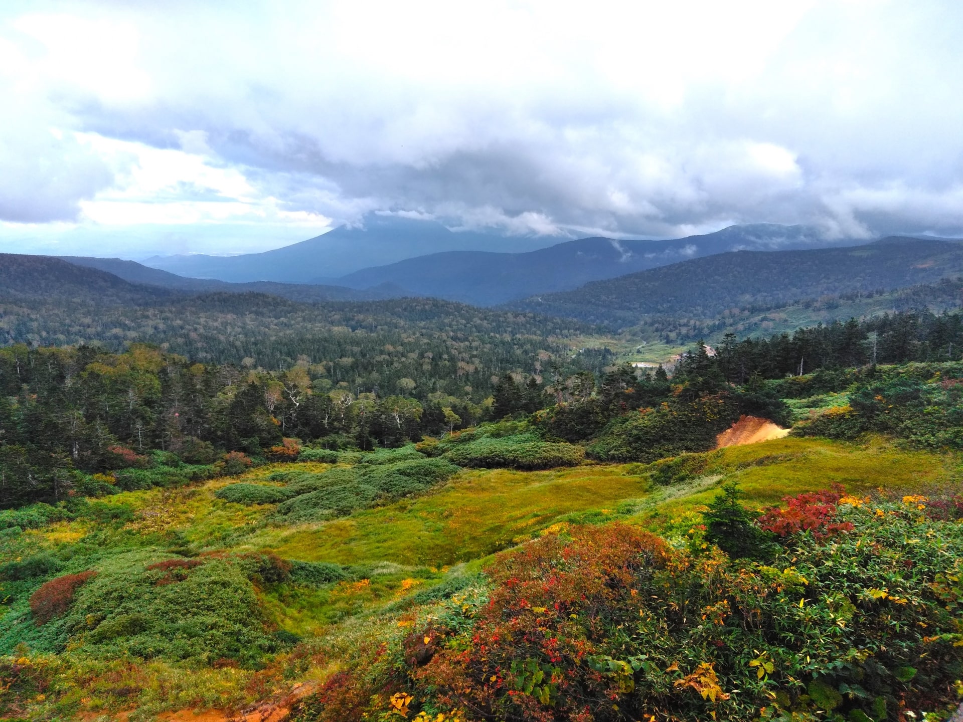 View from the summit of Mt. Hachimantai