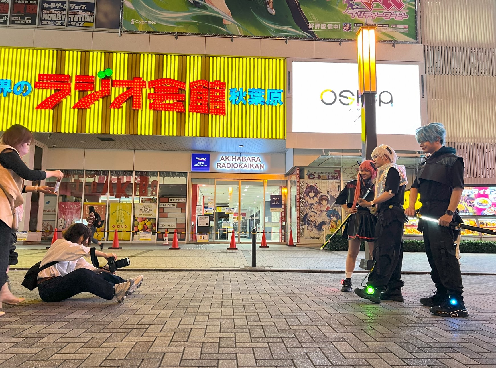 Cyberpunk Tokyo photoshoot scene