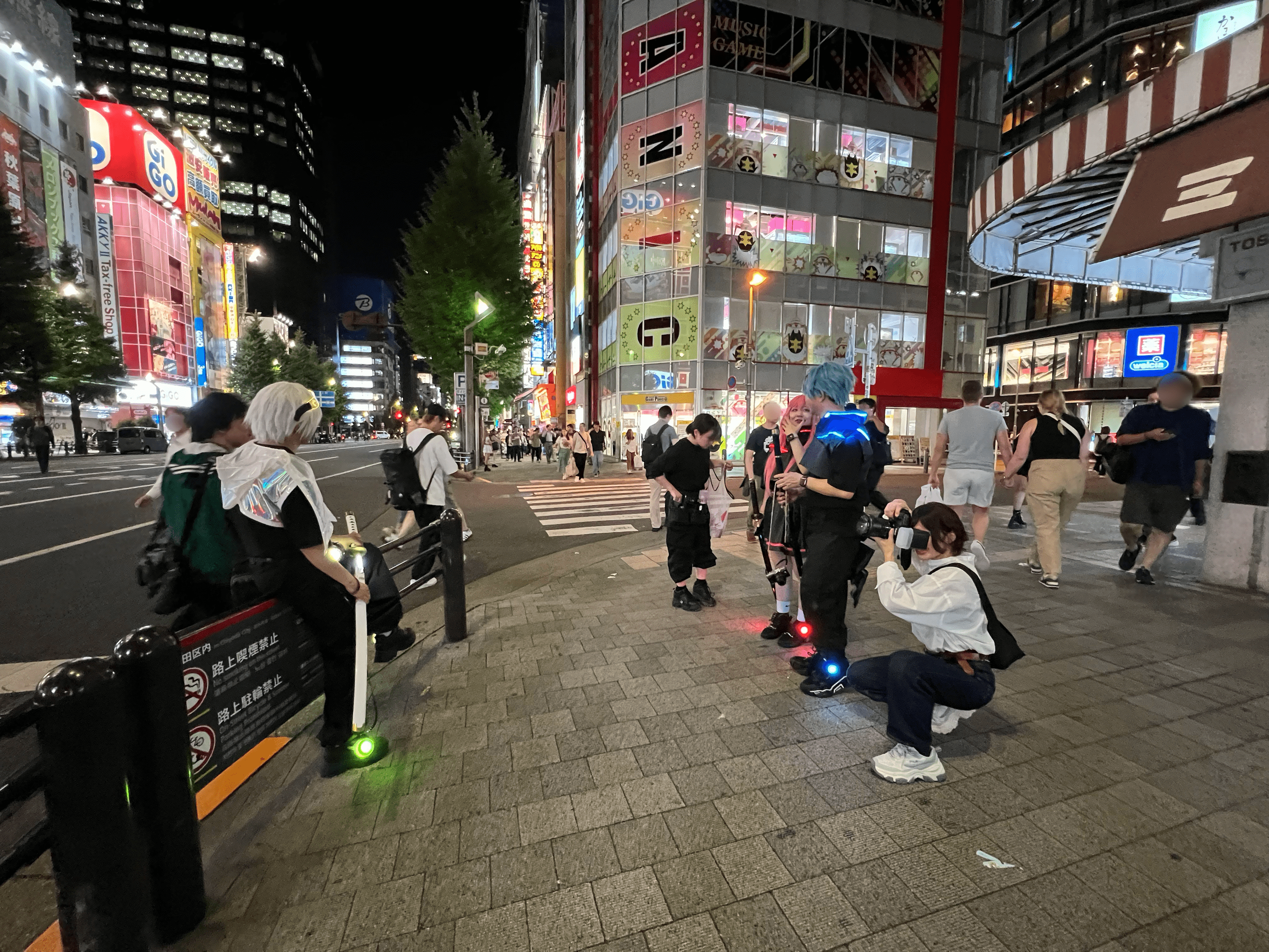 Cyberpunk Tokyo photoshoot scene