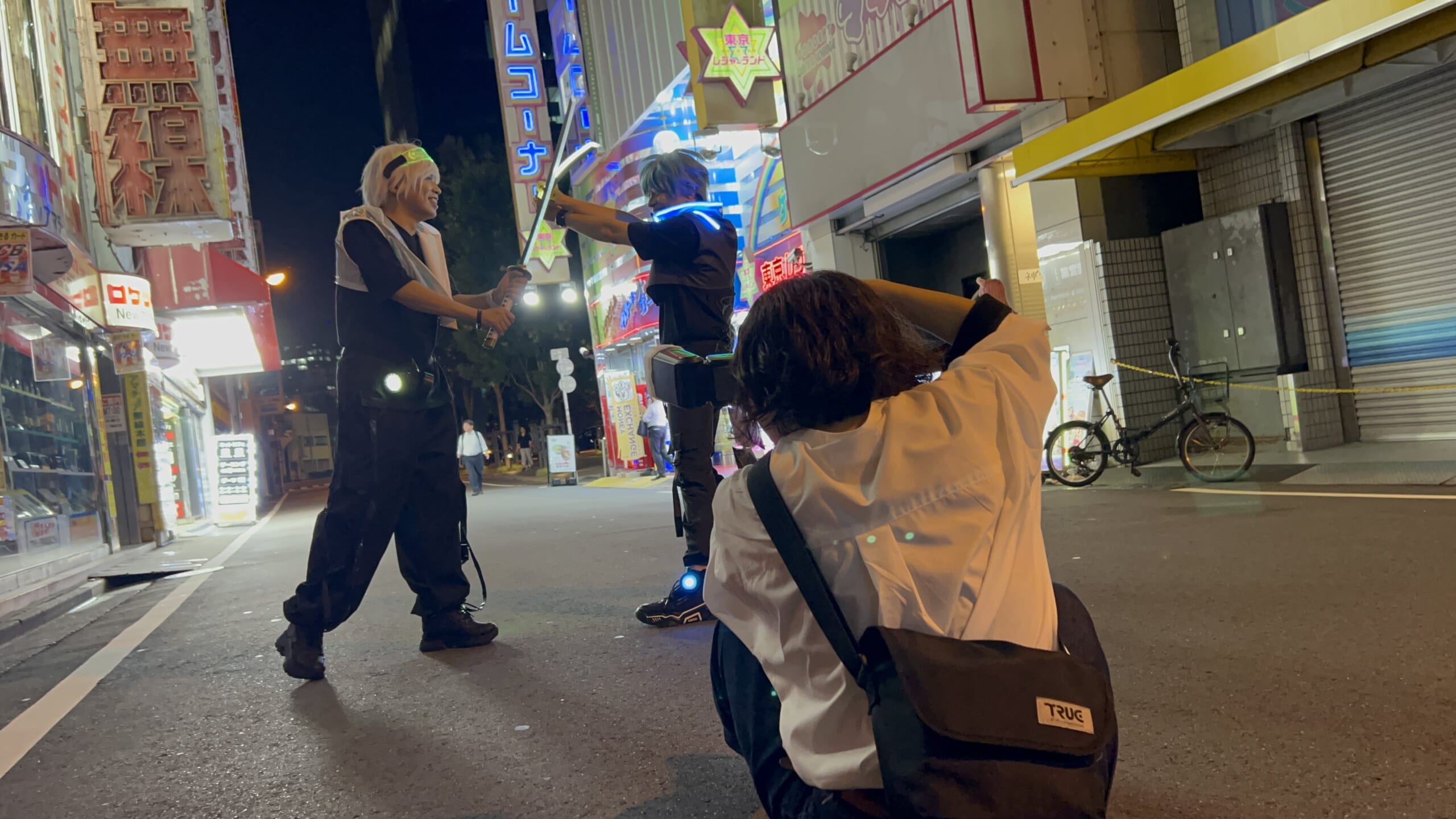 Cyberpunk Tokyo photoshoot scene