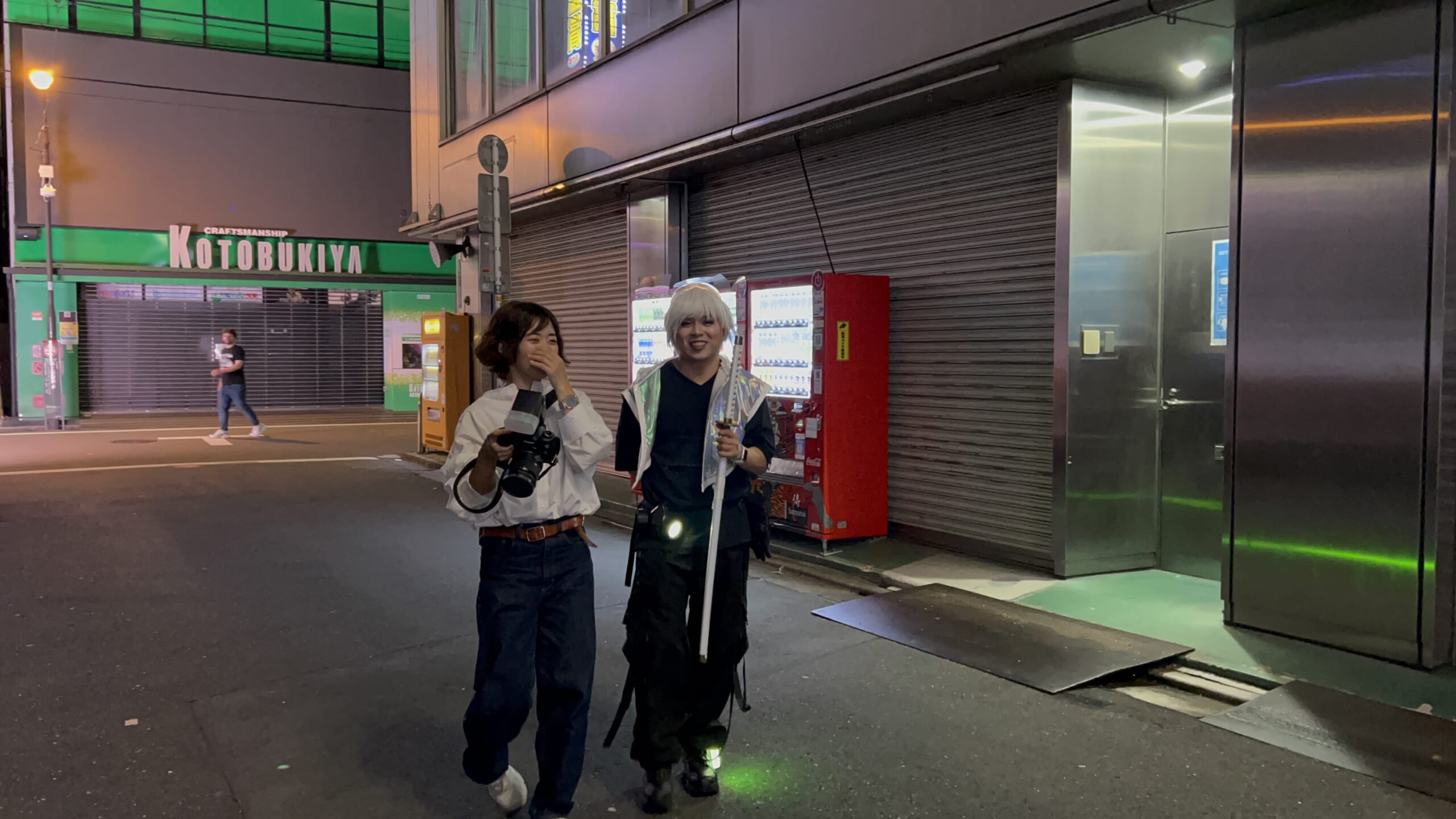 Cyberpunk Tokyo photoshoot scene