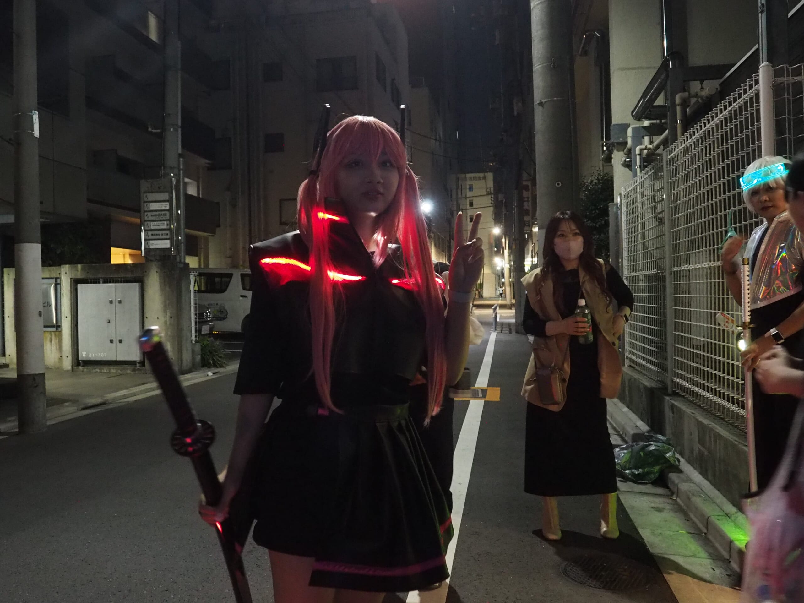 Cyberpunk Tokyo photoshoot scene