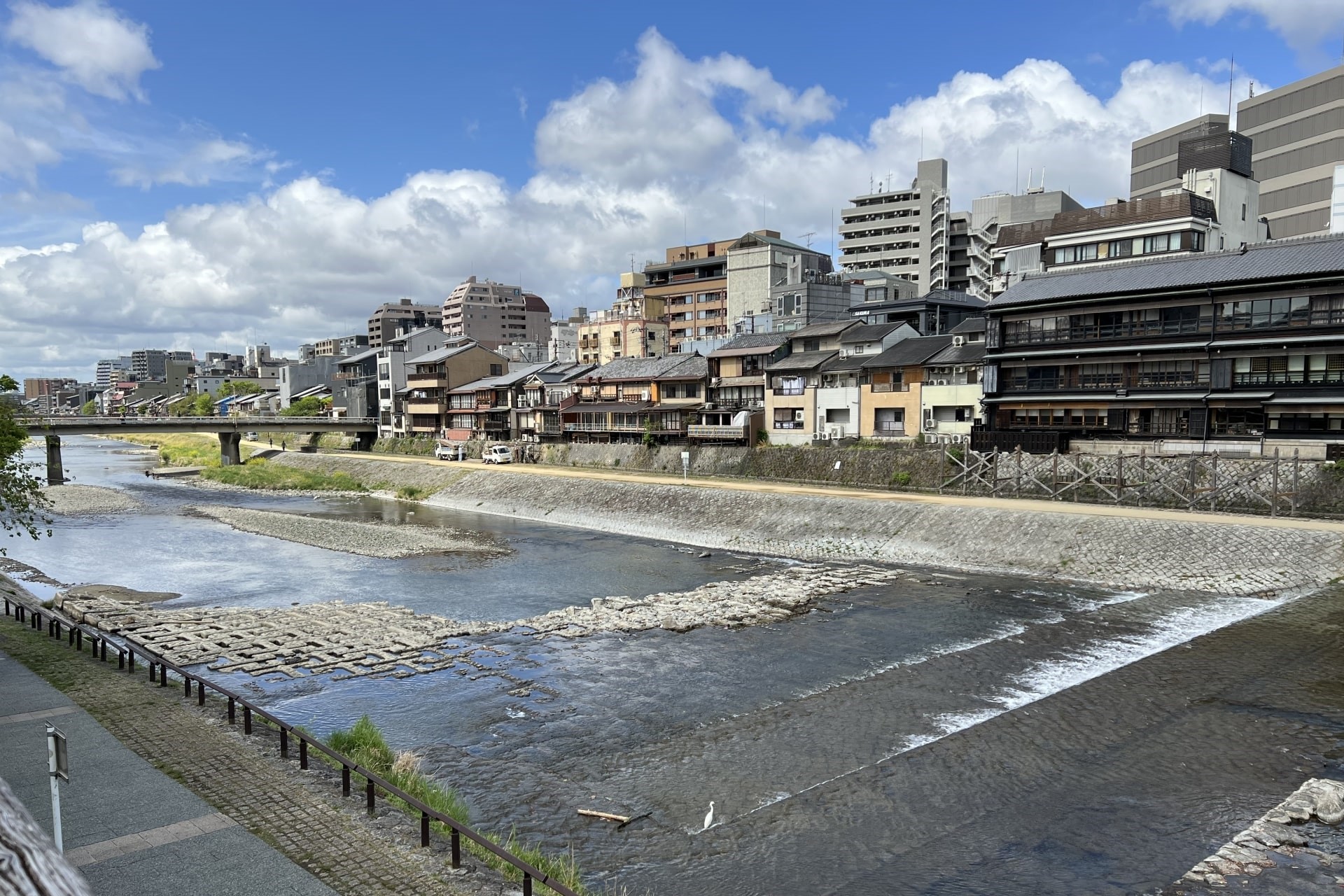 Kamogawa River next to Pontocho