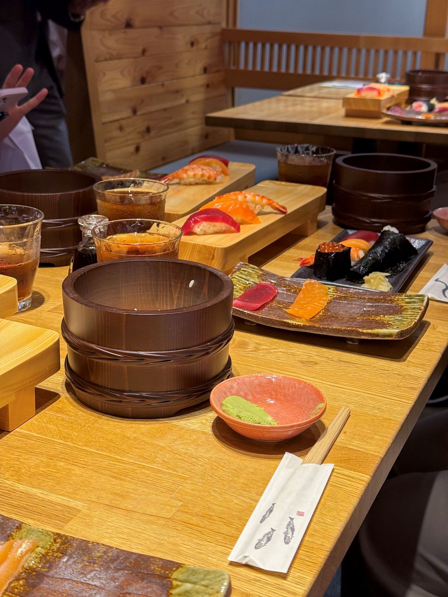 Group table at Sushi Nigiri Experience Asakusa Dojo