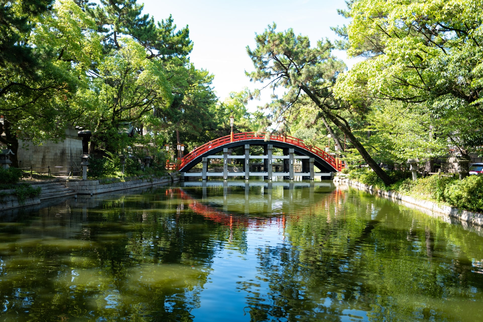 Sorihashi Bridge at Sumiyoshi Taisha