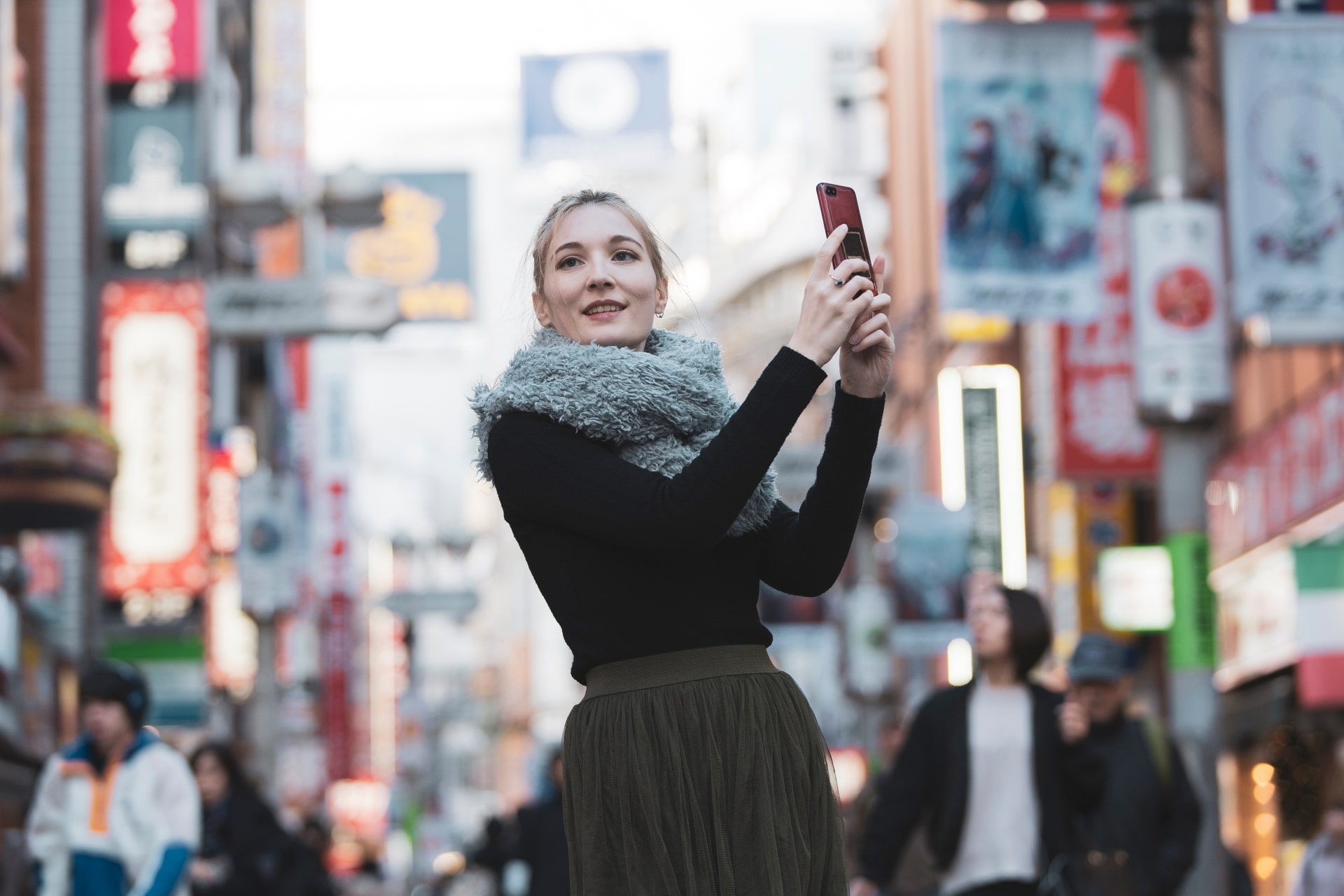 Foreign tourist in Shibuya