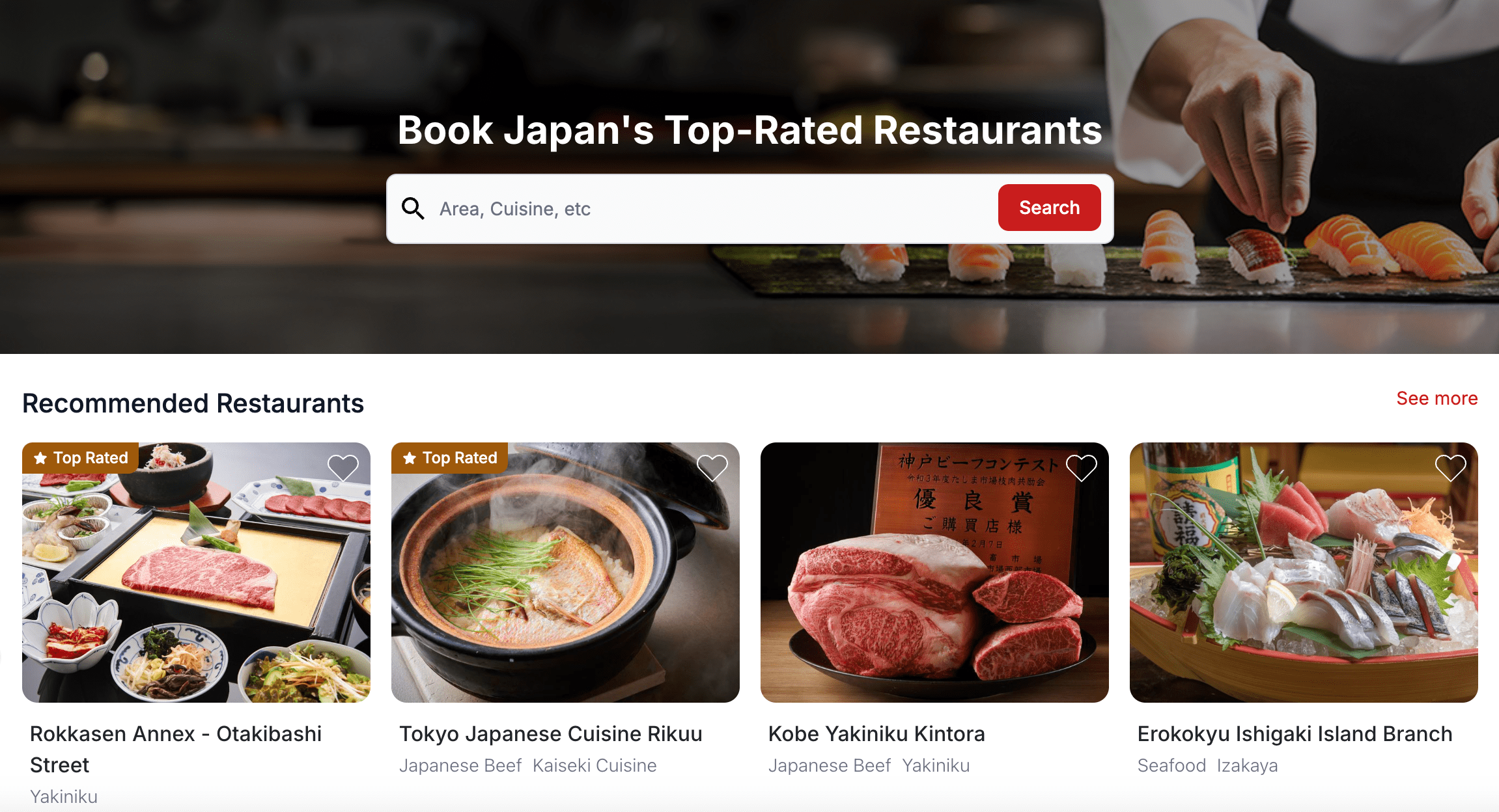 TakeMe Japanese Restaurants Booking