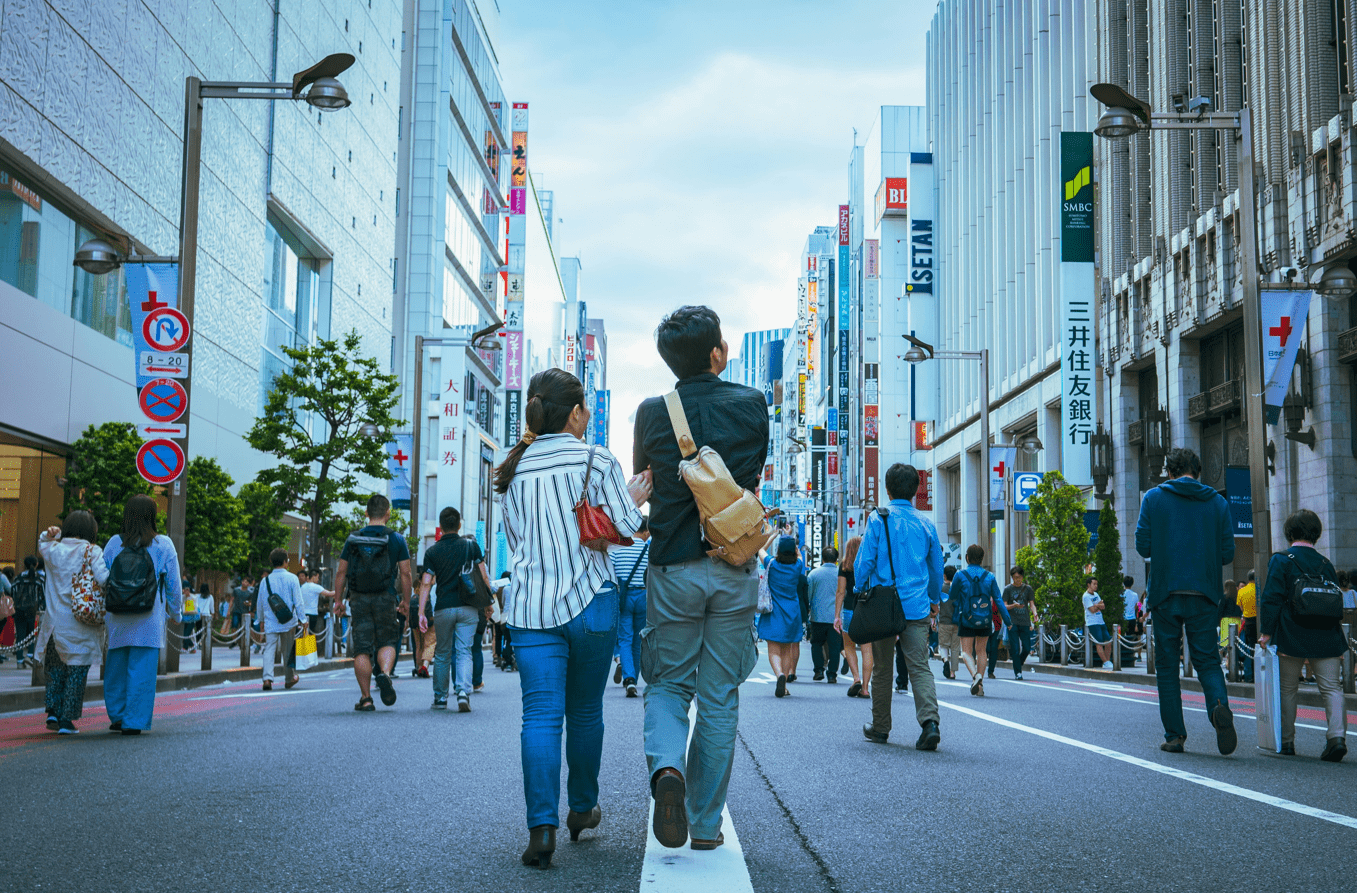 walking in Shinjuku