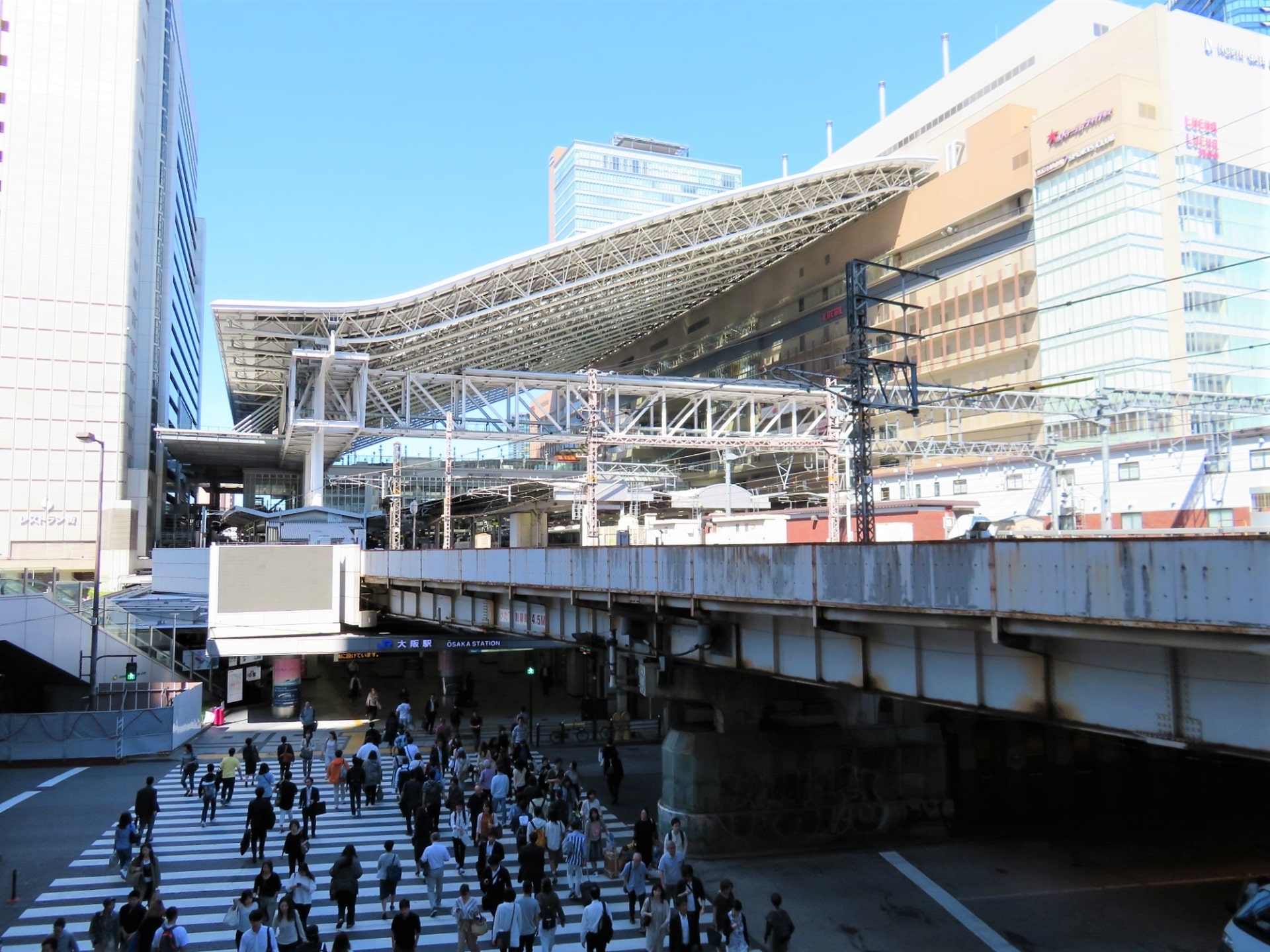 Umeda and Osaka station train complex