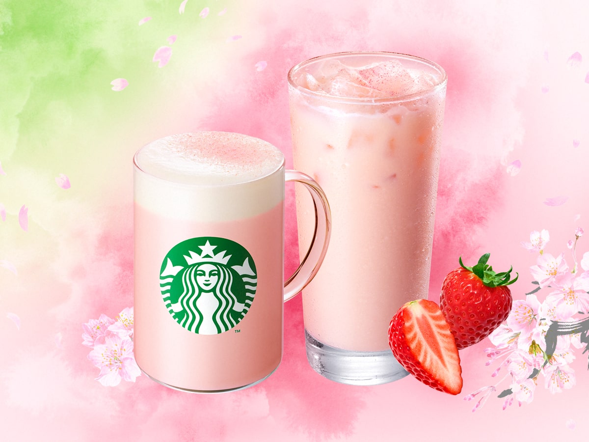 Strawberry Sakura Latte