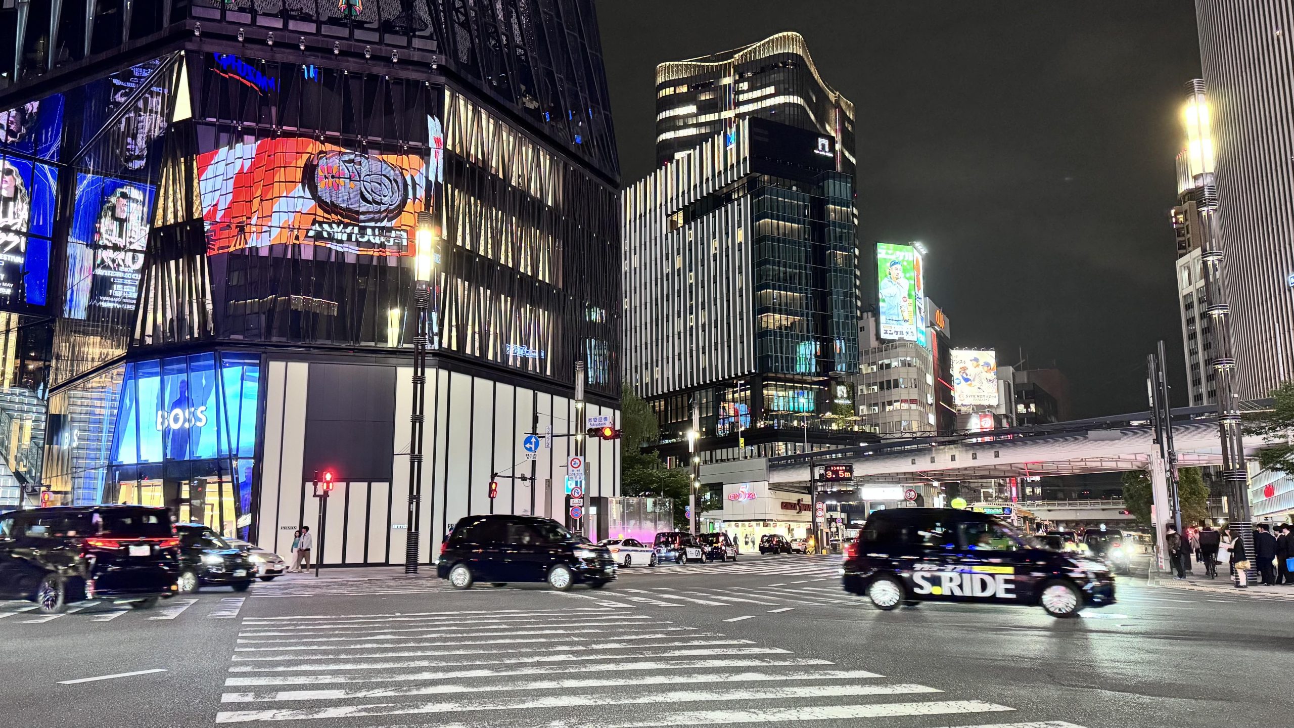 ginza architecture night 