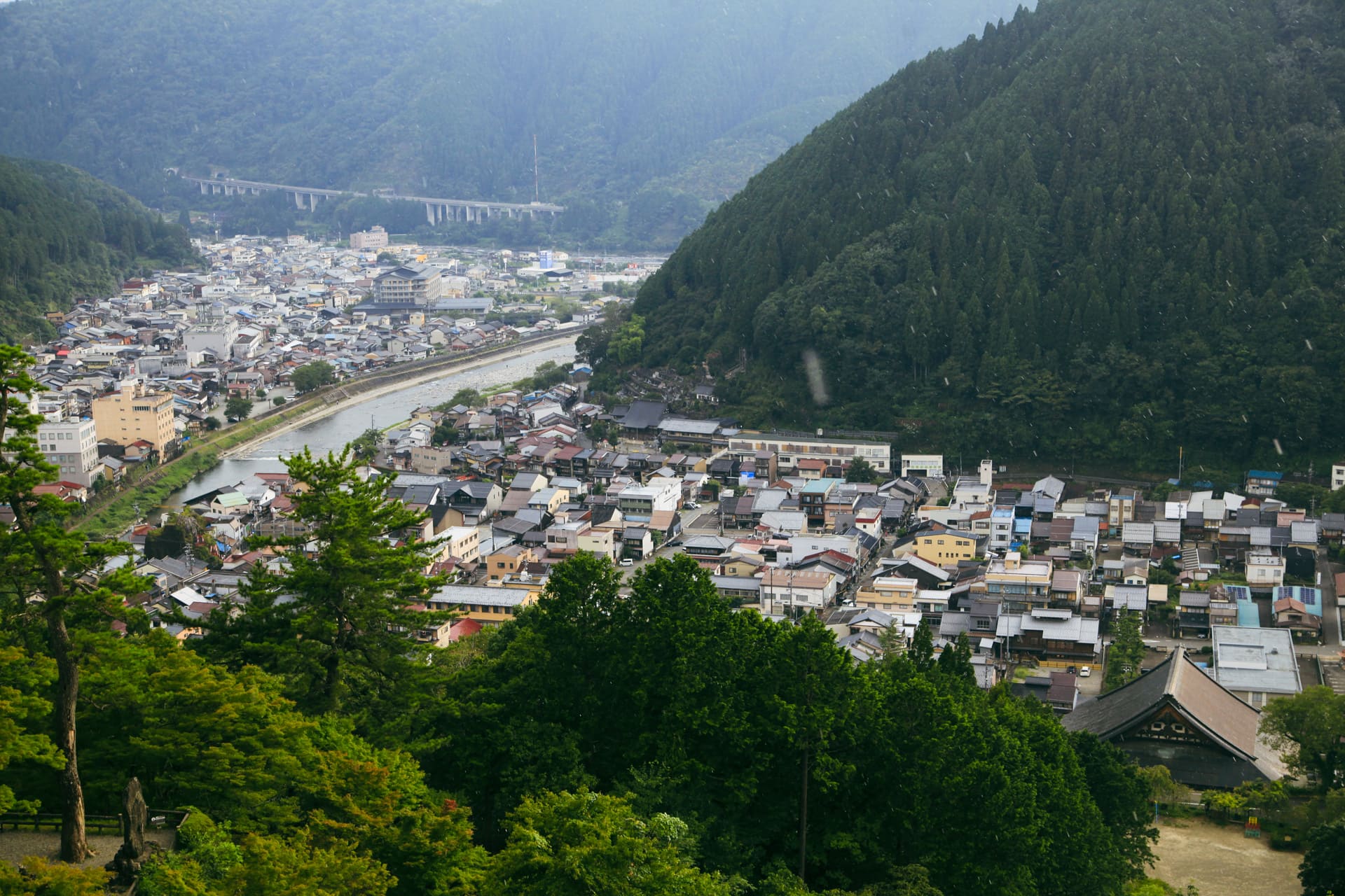 Gujo Hachiman town views from the castle