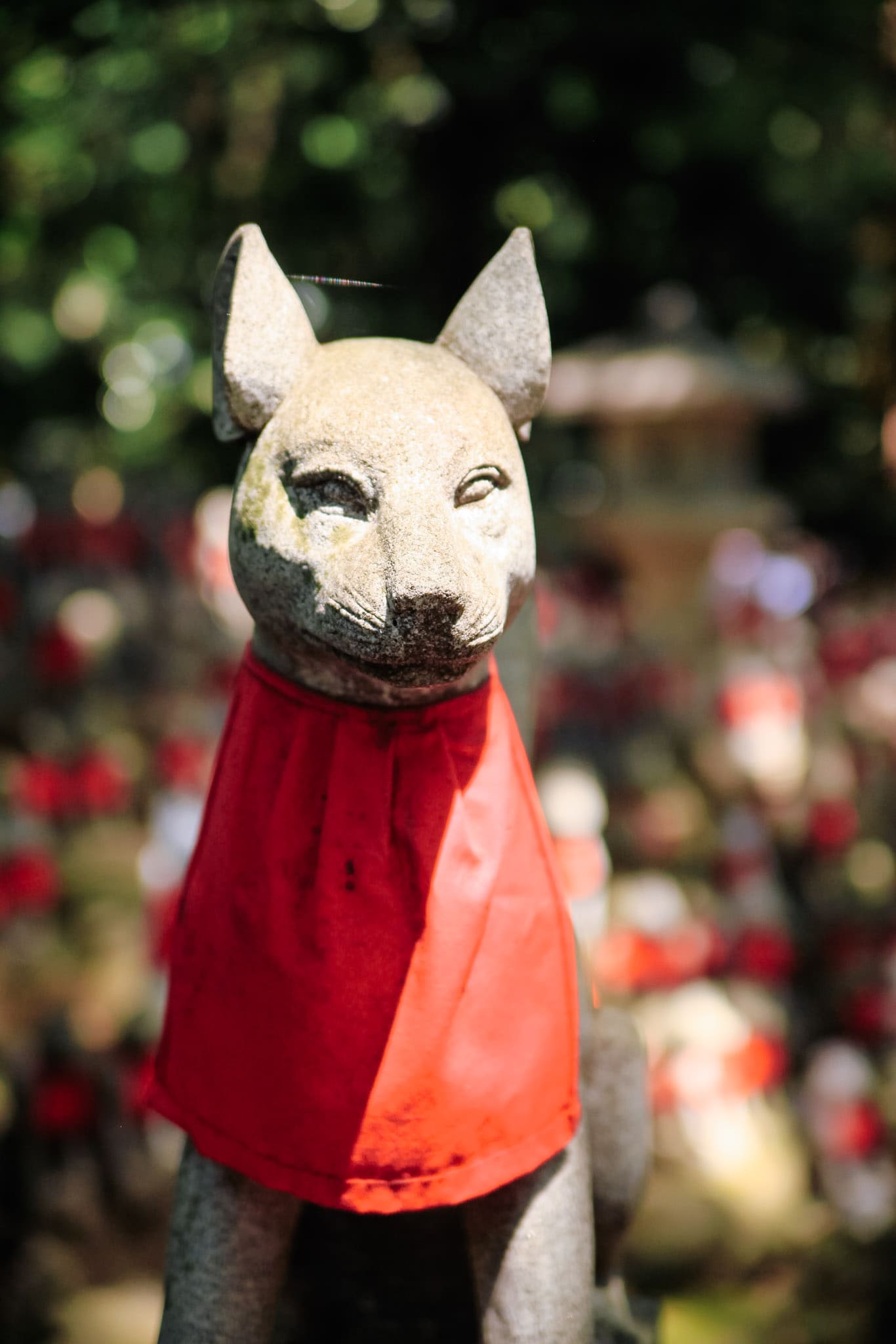 Fox Statues at Toyokawa Inari Temple