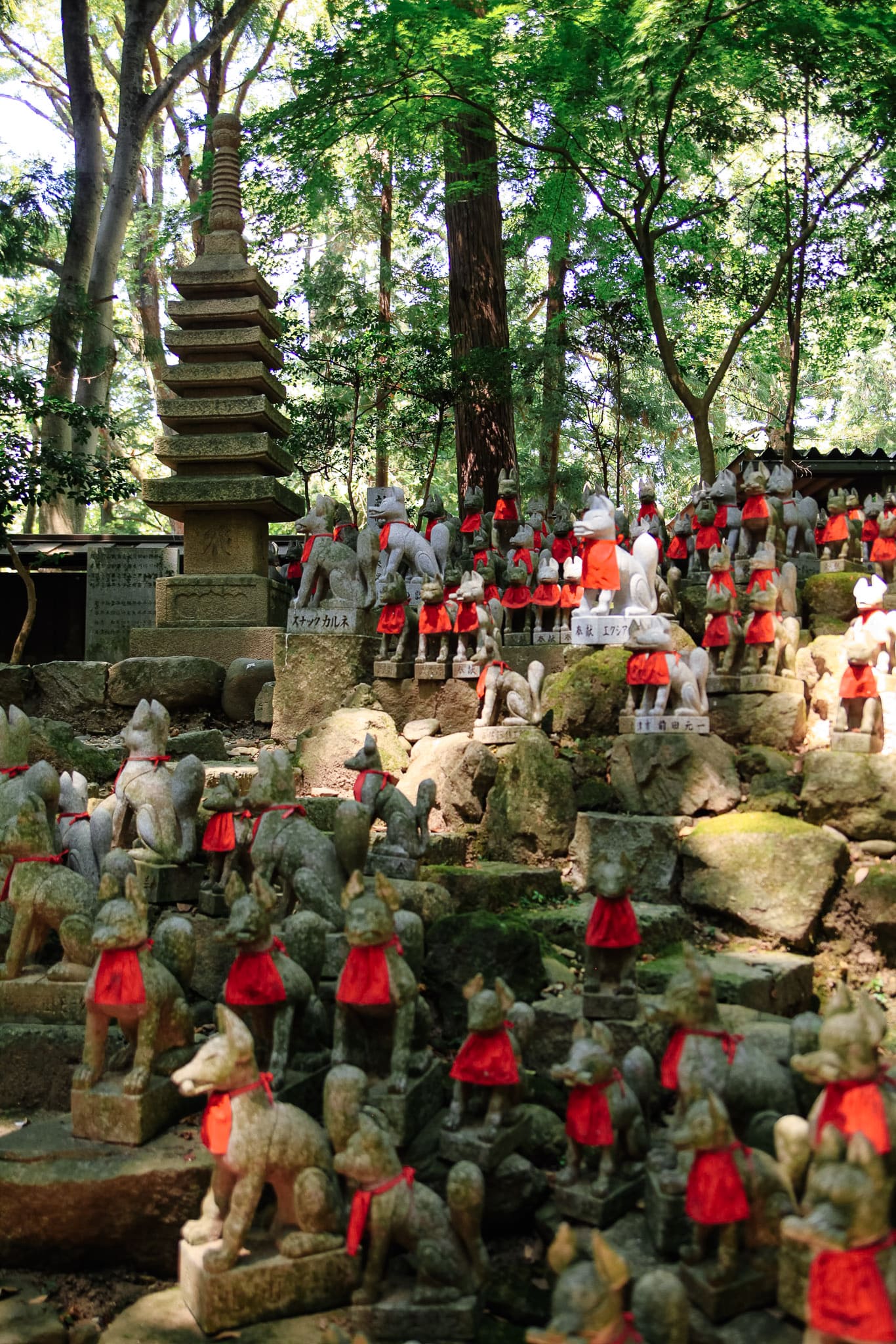 Fox Statues at Toyokawa Inari Temple