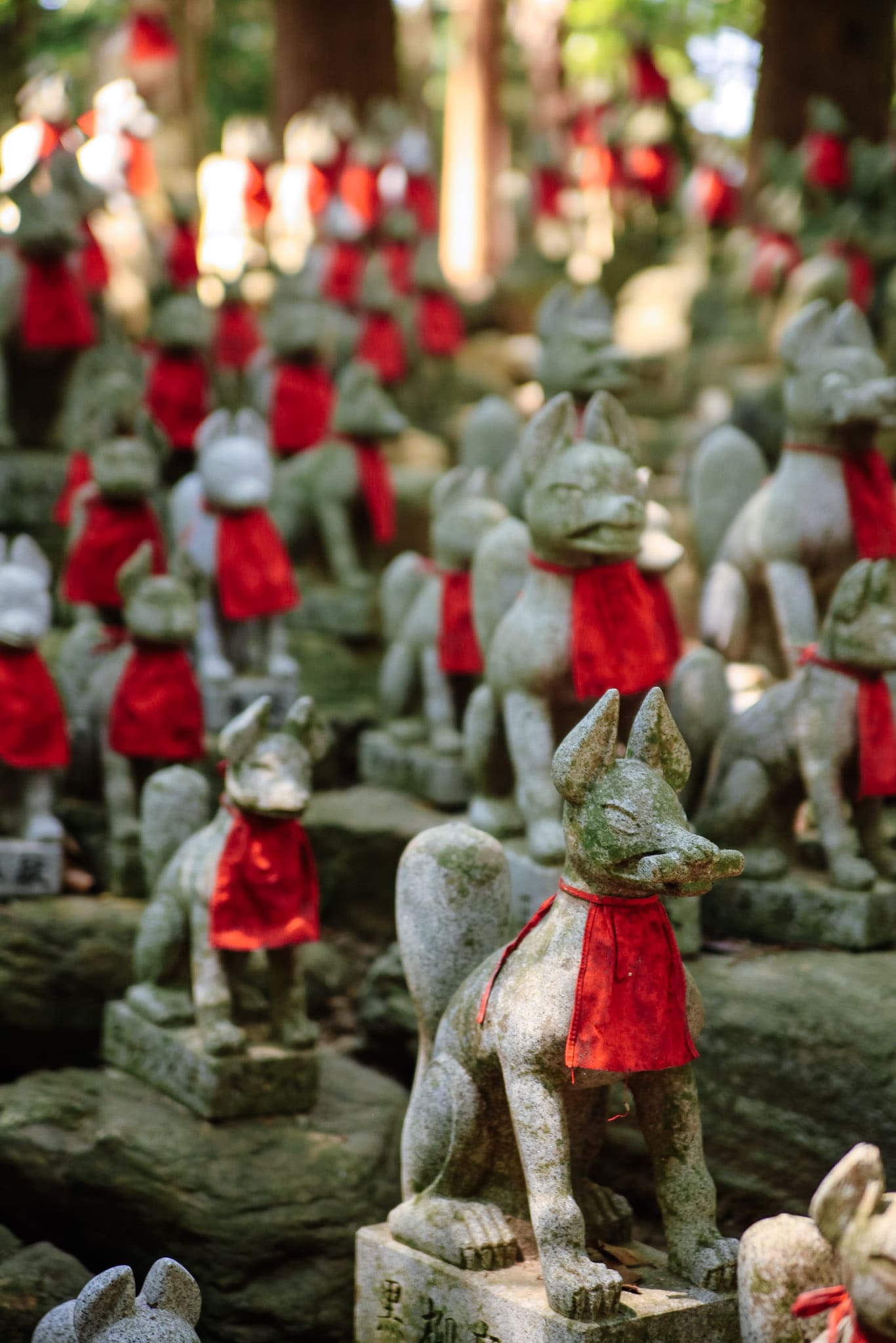 Fox Statues at Toyokawa Inari Temple