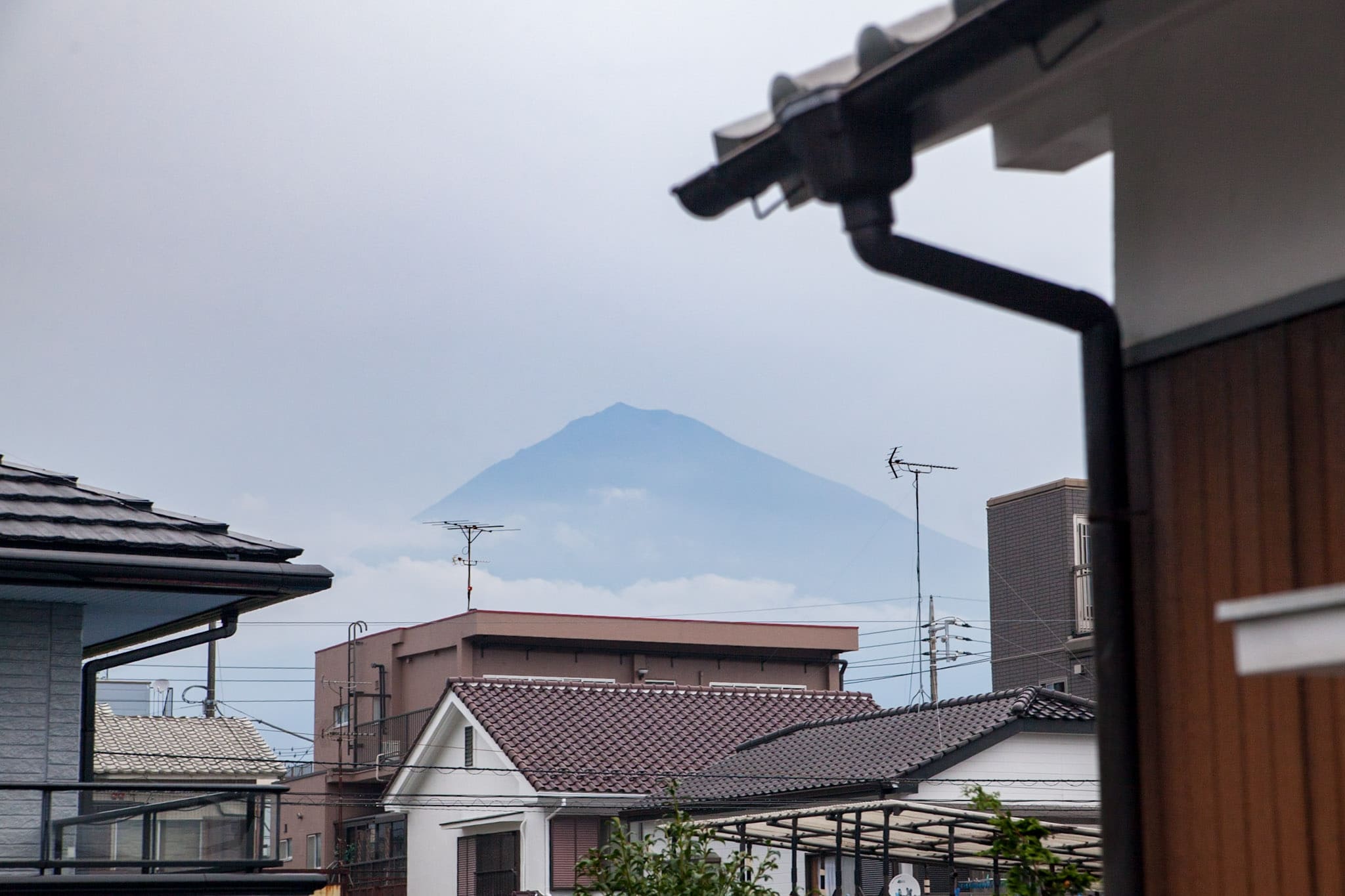 Mount Fuji seen from Fujonomiya Station