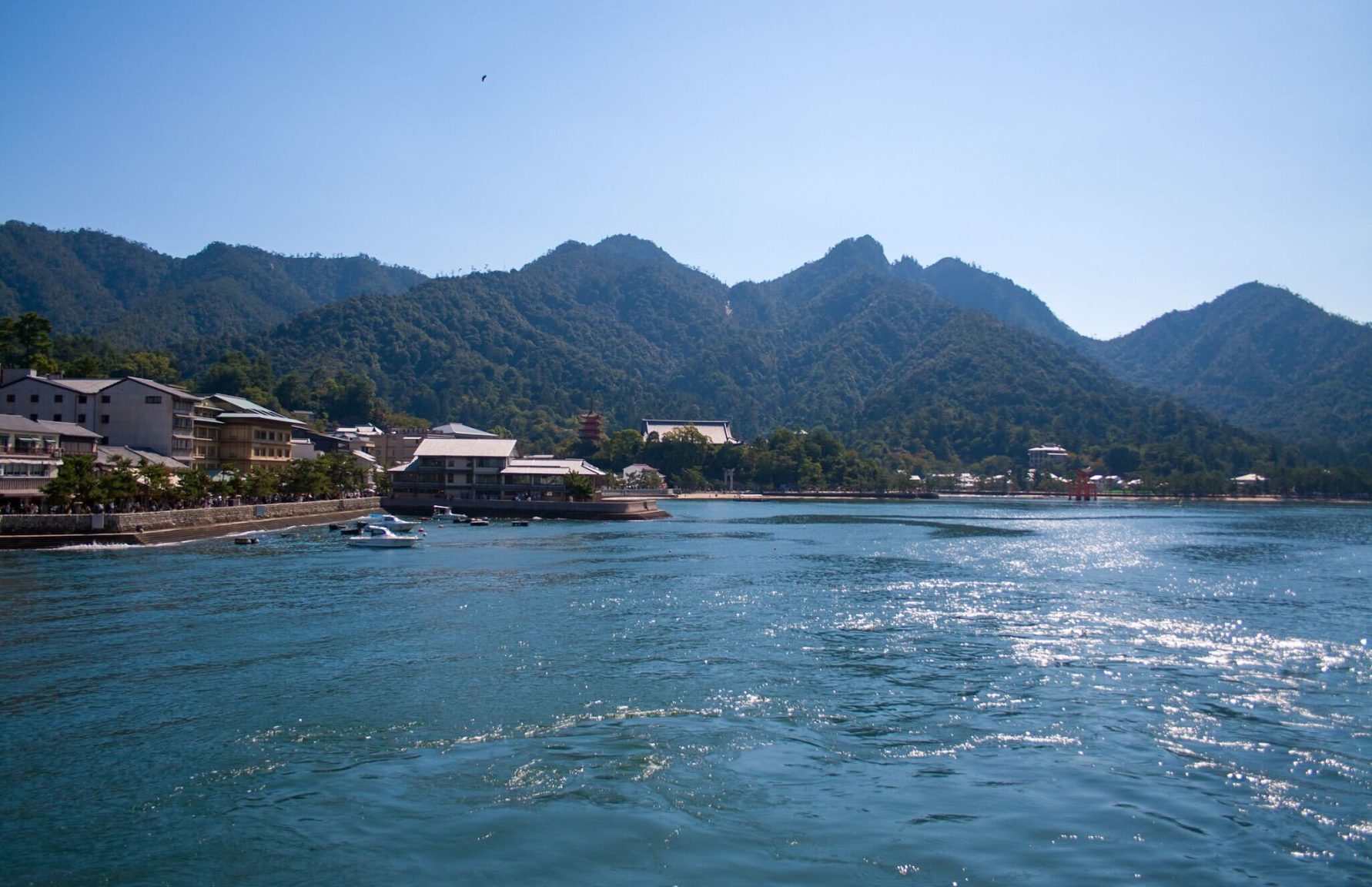 Miyajima as seen approaching ferry terminal