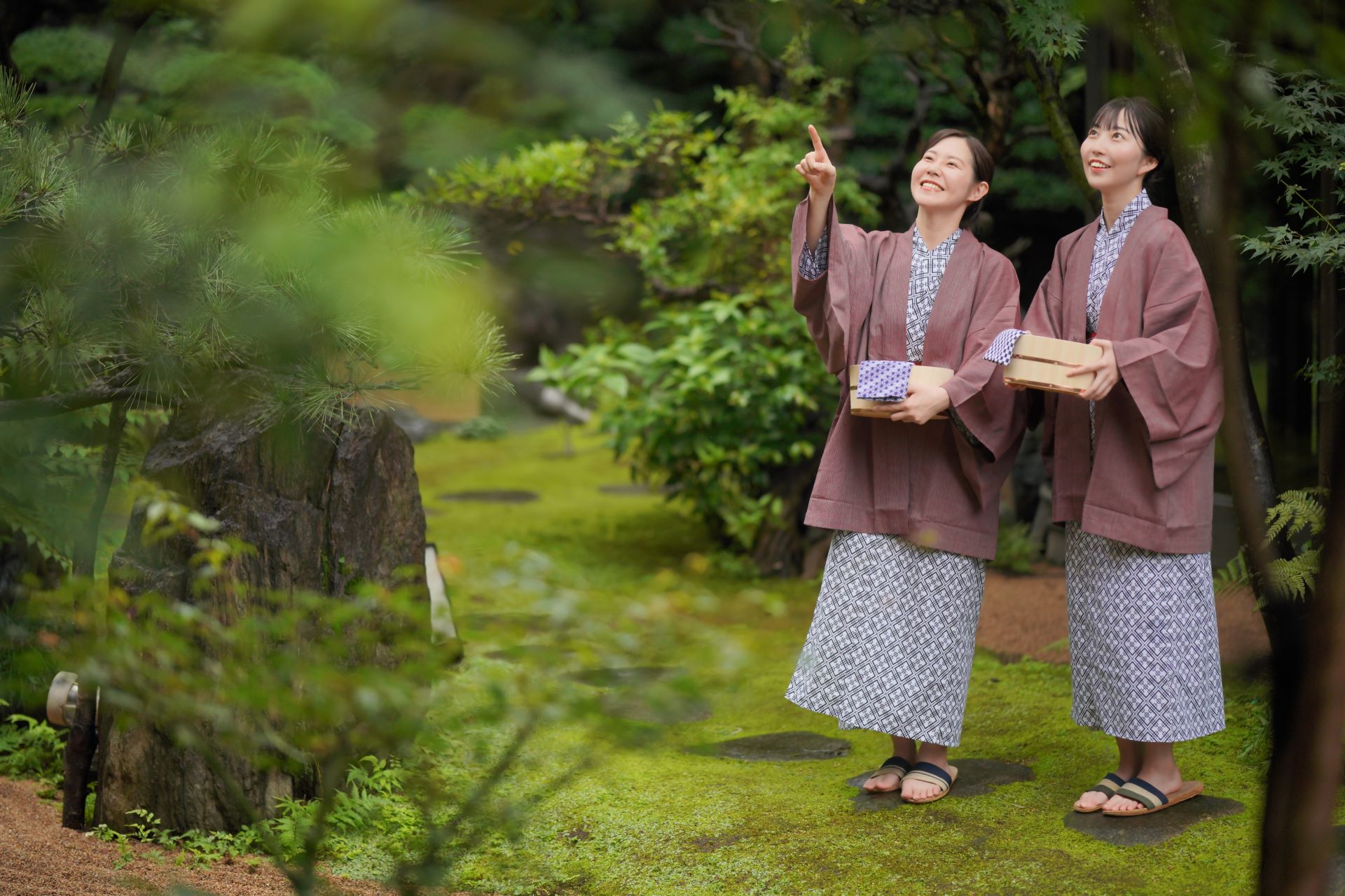 Onsen Ryokan guests in Yukata