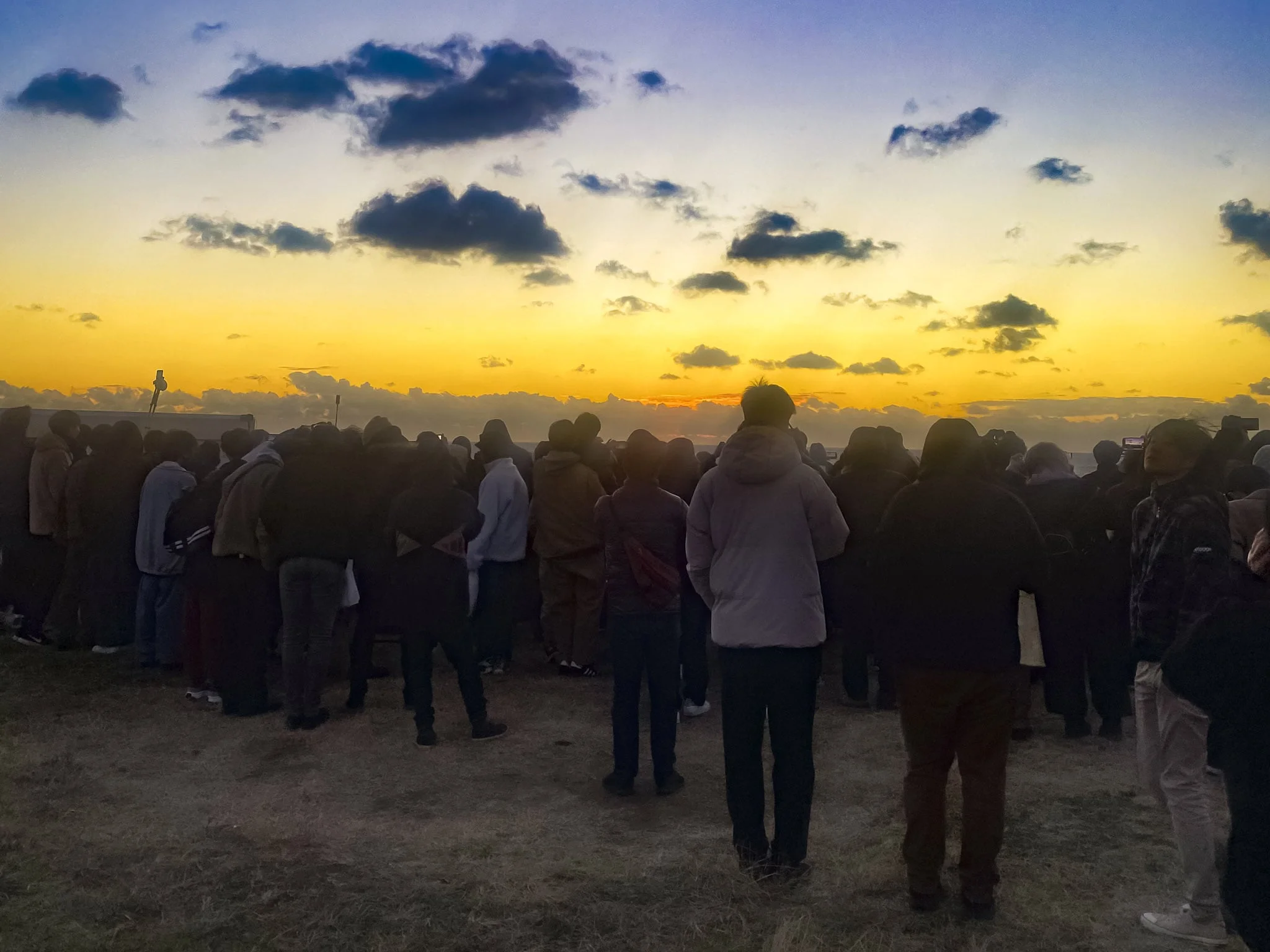 Crowds waiting for the first sunrise at Inubosaki