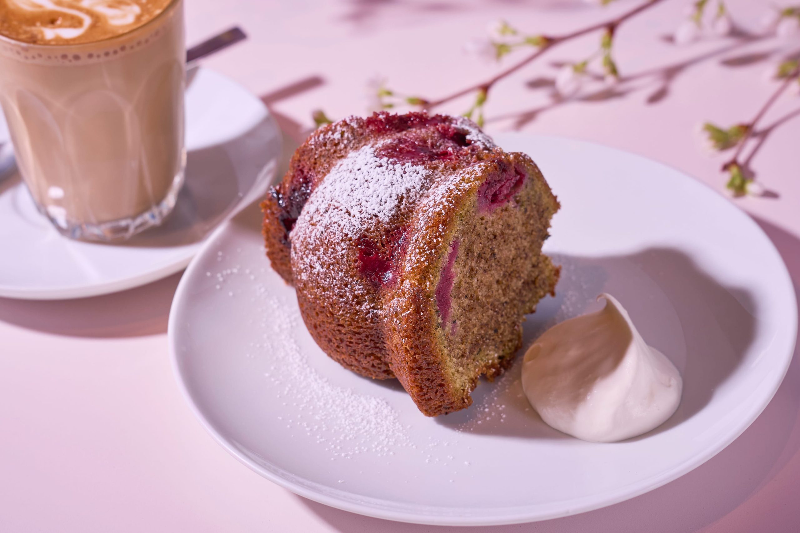 Oolong Tea and Cherry Bundt Cake