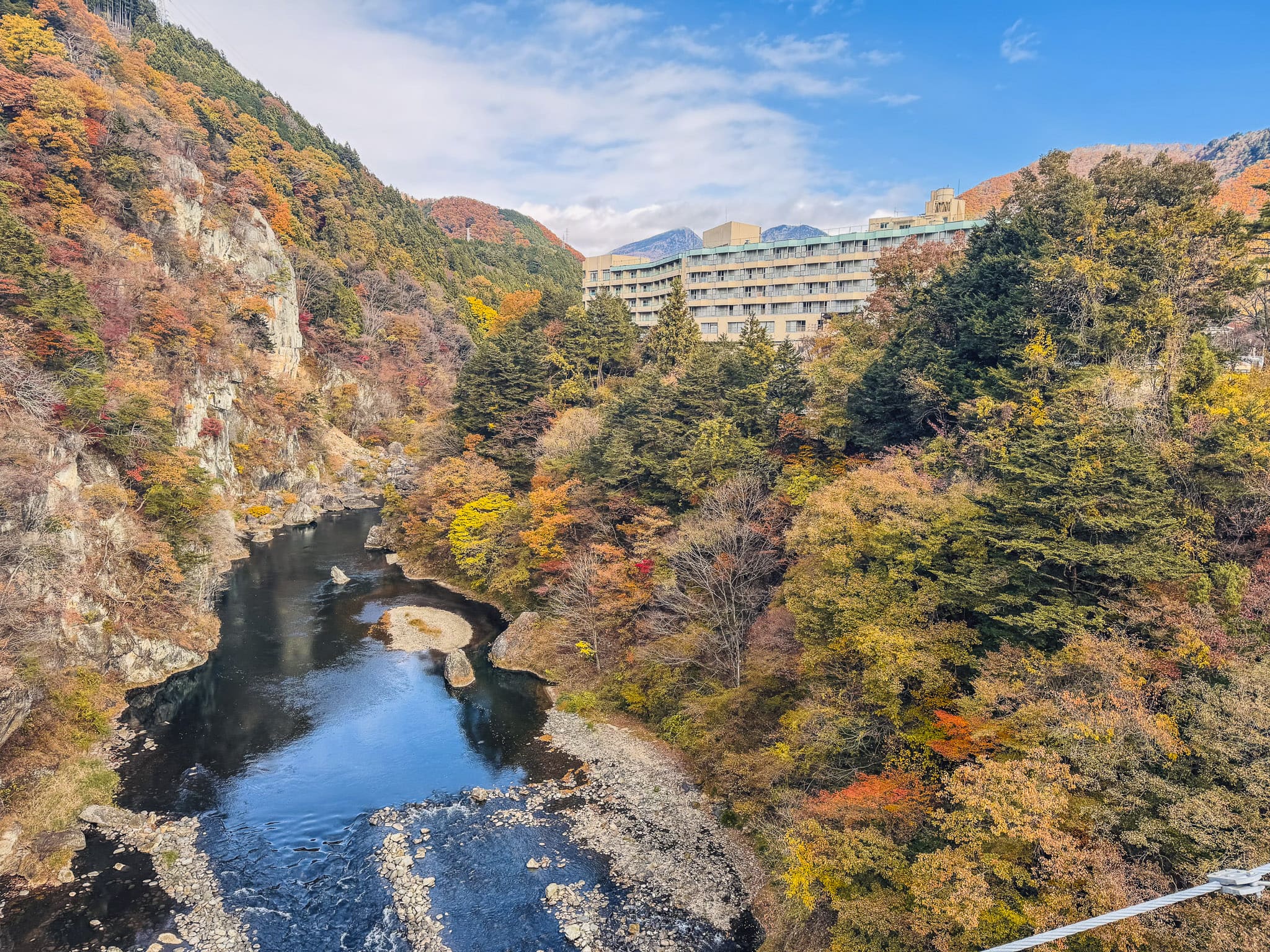 Kinu Tateiwa Otsuribashi Suspension Bridge Views
